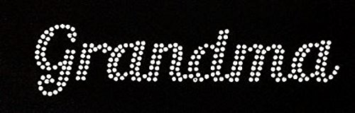 Grandma Word Rhinestone Iron-On Transfer - DIY Custom T-Shirt & Apparel Decoration for Gifts, Parties & Family Events