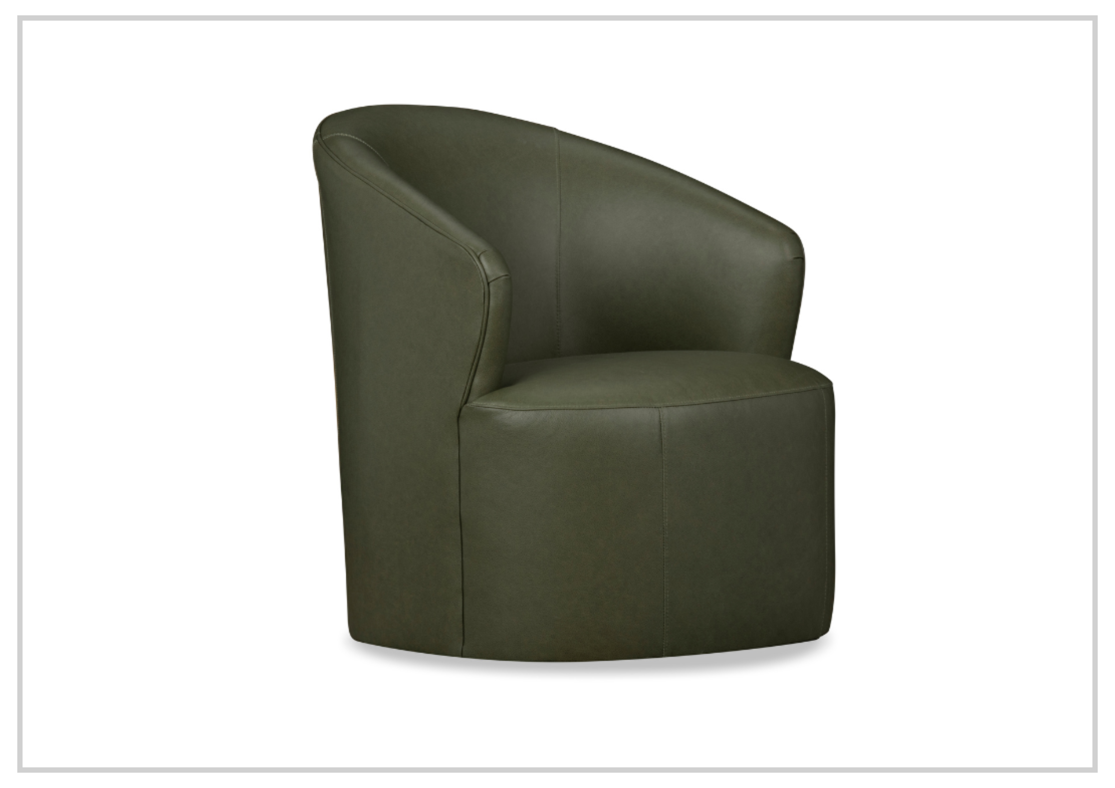 Klaussner Luna Leather Swivel Chair - Green Recliner with UltraLuxe Cushion for Living Room, Office & Lounge Comfort