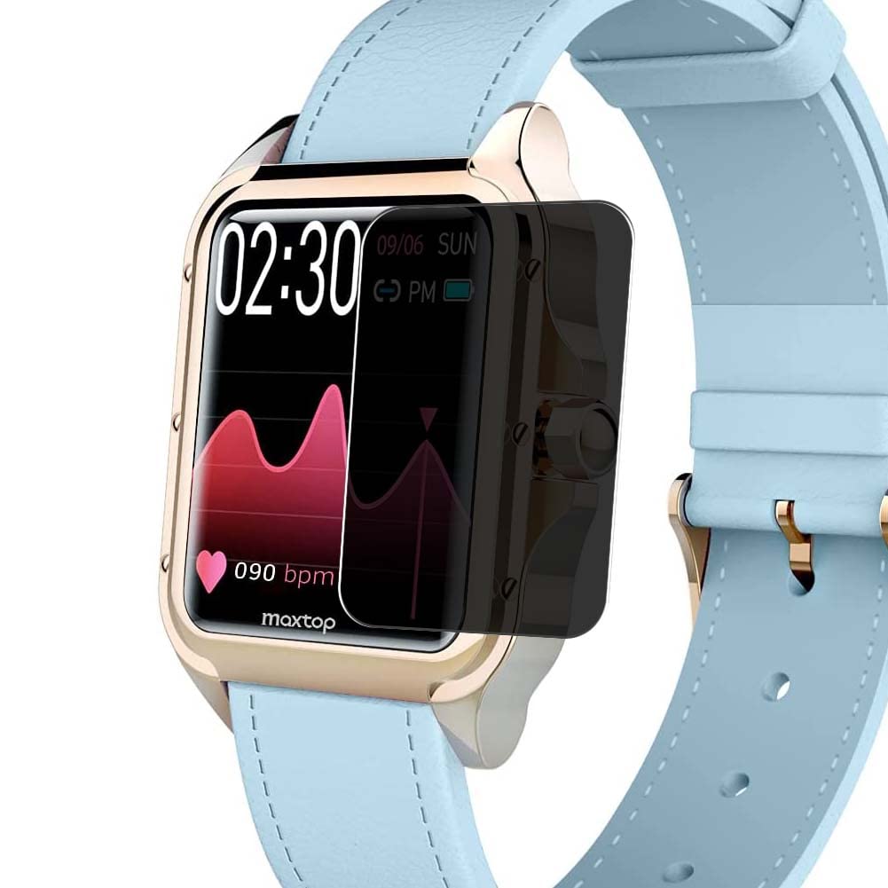 MAXTOP T8 Smart Watch Privacy Screen Protector - Anti-Spy TPU Film Guard (Not Tempered Glass) for Screen Protection & Privacy - Perfect for Workouts, Office Use & Daily Activities