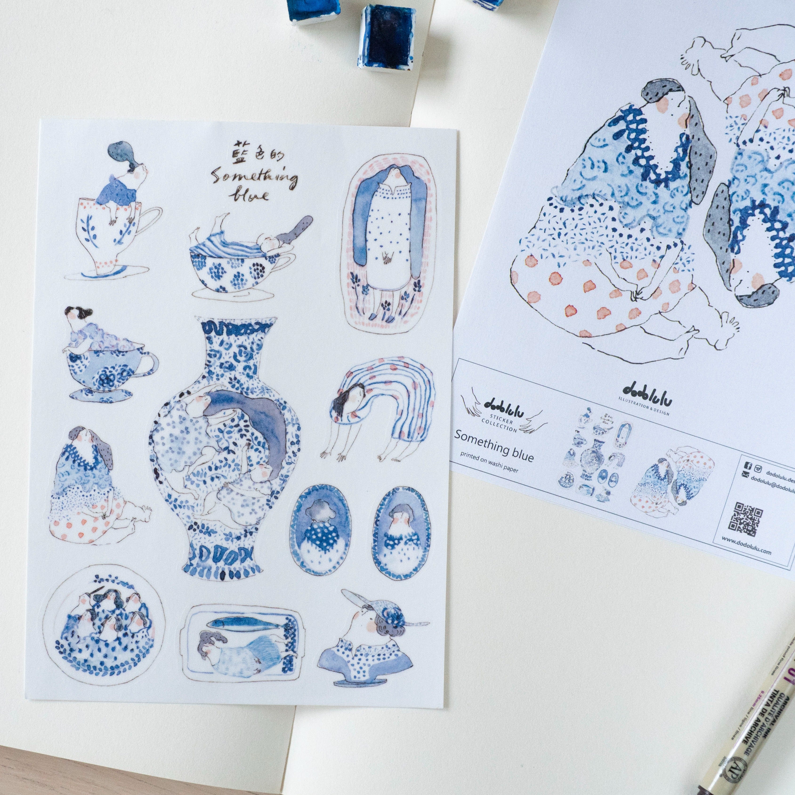 Dodolulu Planner Stickers - Something Blue Wedding & Event Planning Stickers for Bullet Journals, Scrapbooks, and DIY Projects