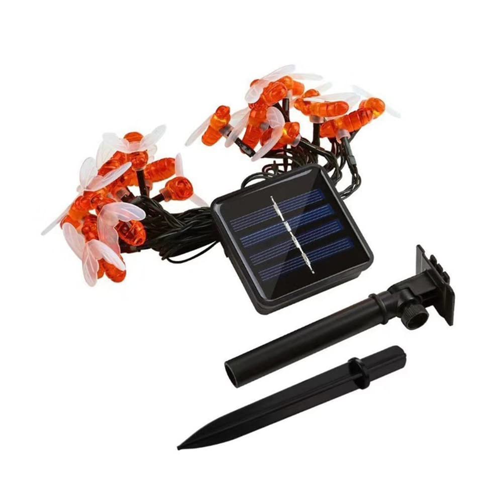 AZURAOKEY 50LED Solar String Lights - Outdoor Waterproof Fairy Lights for Garden, Patio, Wedding, Party & Bedroom Decor | Bee-Shaped Solar Powered Garland Lamp