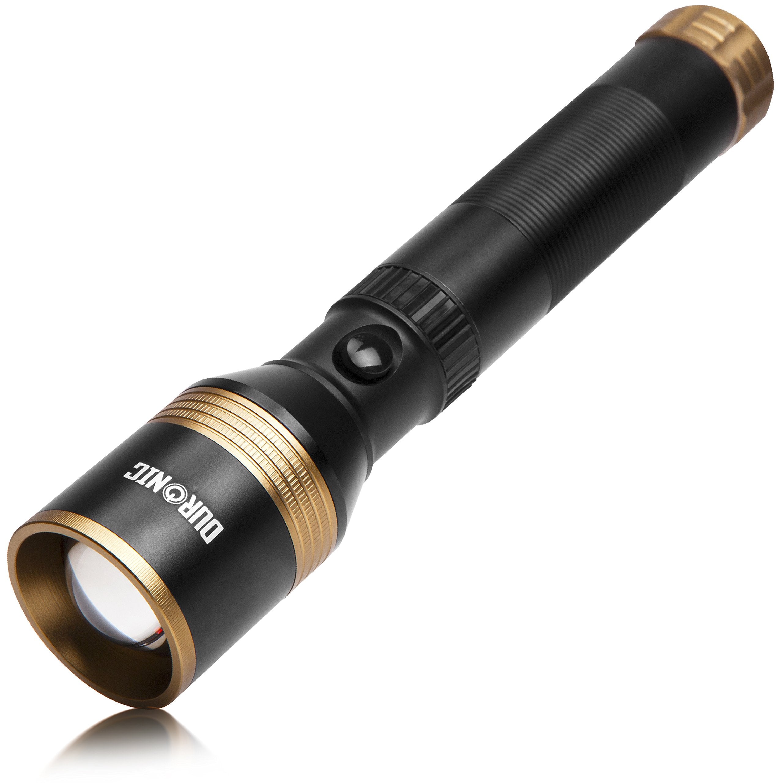 Duronic RFL901AA Rechargeable LED Flashlight - Super Bright 600m Beam, 2200mAh Battery, Adjustable Focus with AC Charger | Perfect for Camping, Hiking, Emergency & Outdoor Adventures