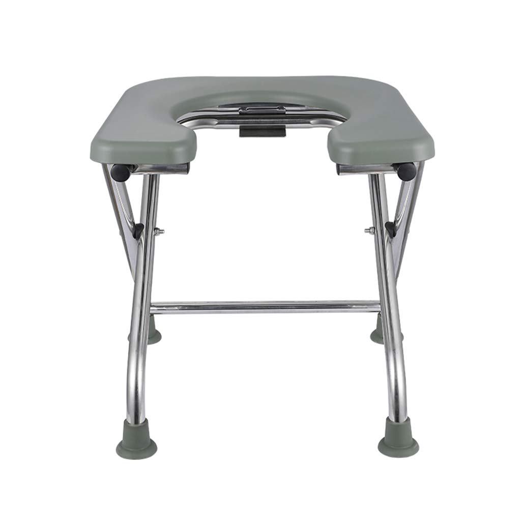 Foldable Shower Chair with Non-Slip Legs - Portable Bathroom Toilet Commode for Elderly & Disabled Adults - Lightweight Adjustable Shower Bench for Safe Bathing & Bedside Use - Easy to Clean & Wipe Down