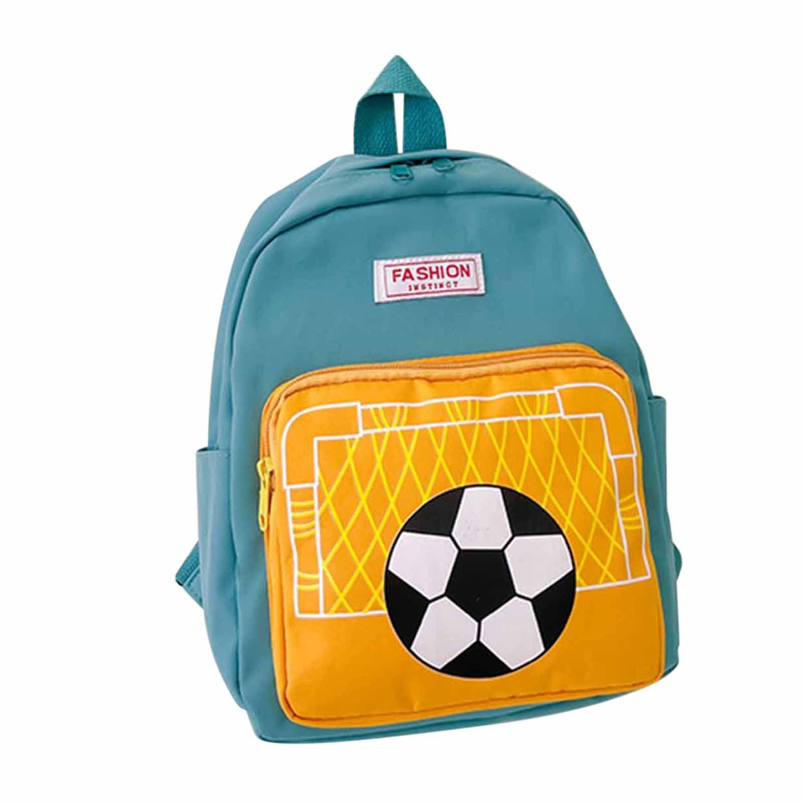 **DFHYAR Kids Backpack - Football Cartoon Design, Durable School Bag for Boys & Girls, Lightweight Kindergarten Backpack for School, Sports & Travel (Green, One Size) - Perfect for School, Daycare & Outdoor Adventures**