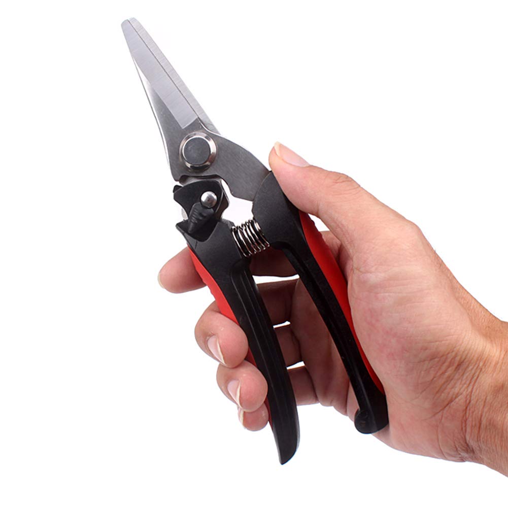 ALREMO HUANGXING - Heavy Duty Garden Pruning Shears, Rust-Proof Stainless Steel Bypass Pruners, 2-Pack - Perfect for Trimming Trees, Shrubs, and Flowering Plants