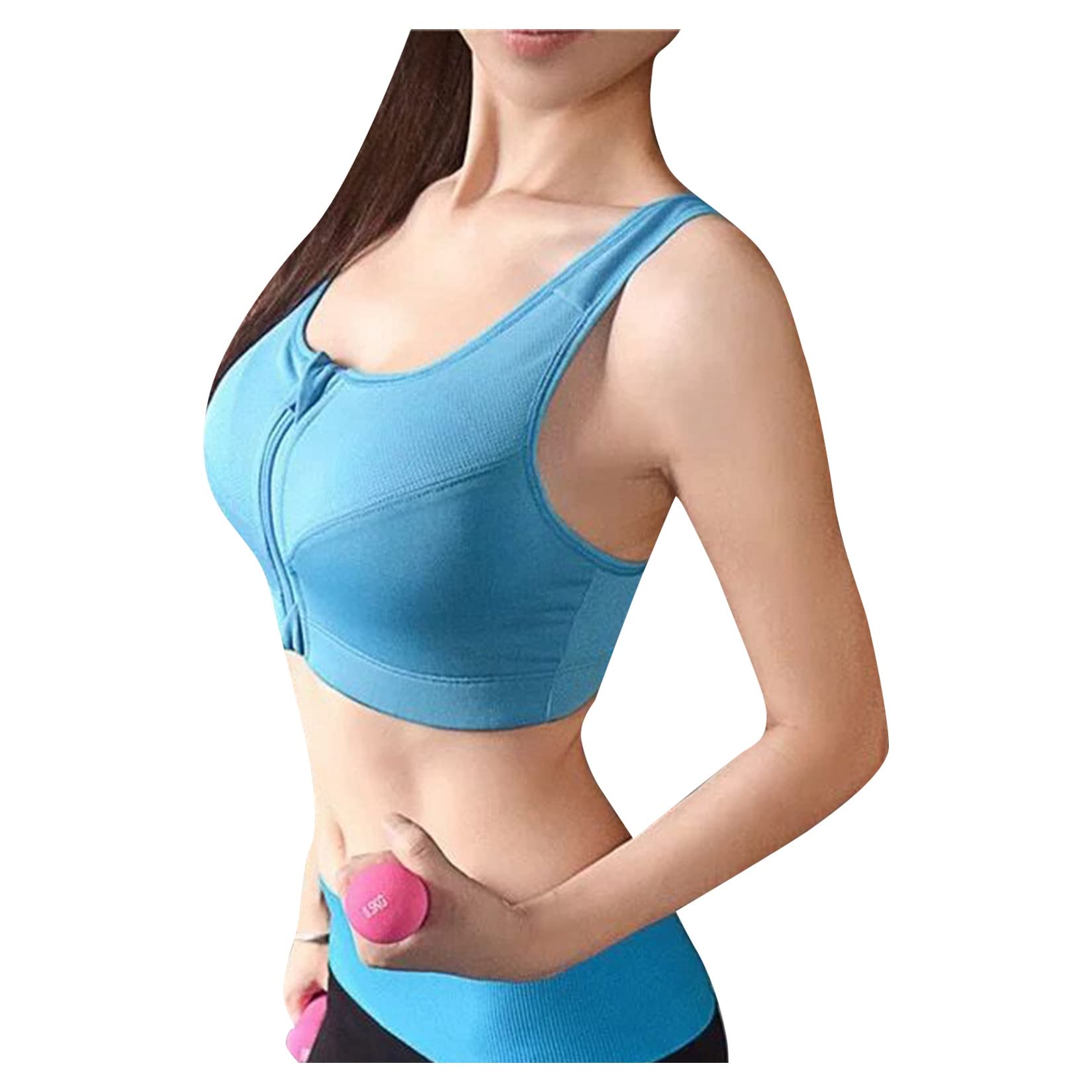 High Impact Sports Bras for Women - Zip Front Workout Bra with Maximum Support for Running, Gym & Pilates | Activewear for High-Intensity Training & Fitness