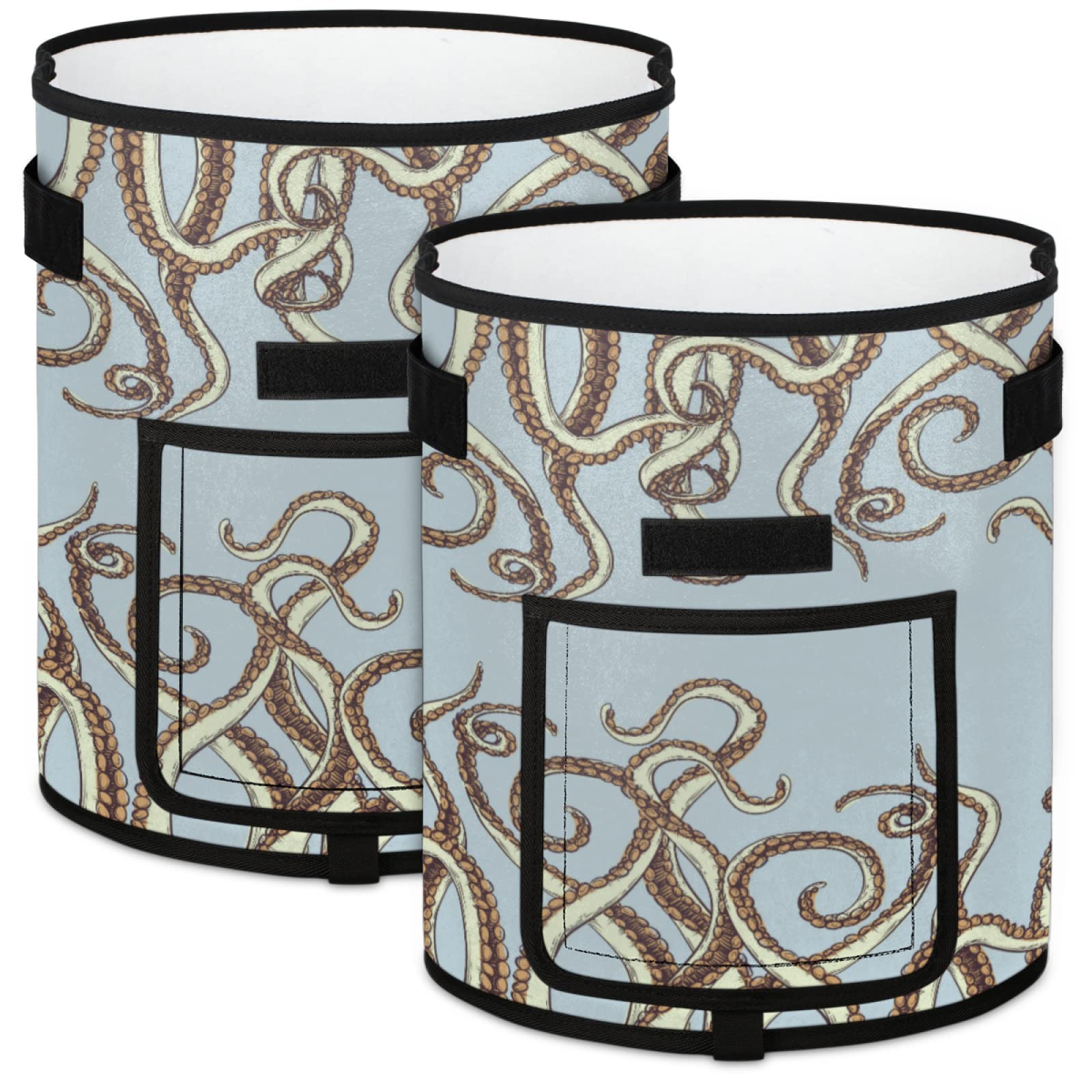 Ocean Animal 2 Pack 10 Gallon Grow Bags - Octopus Tentacles Design Plant Pots with Handles & Harvest Window - Breathable Fabric Planter for Potatoes, Tomatoes, Vegetables - Ideal for Indoor/Outdoor Gardening, Balcony & Patio Decor