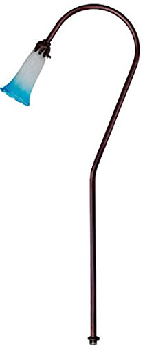 LV-LED114-ABZ-BLUE Brass Path Light 2.5W JC-LED 12V, Antique Bronze - Outdoor Landscape Lighting for Garden, Walkway, and Patio