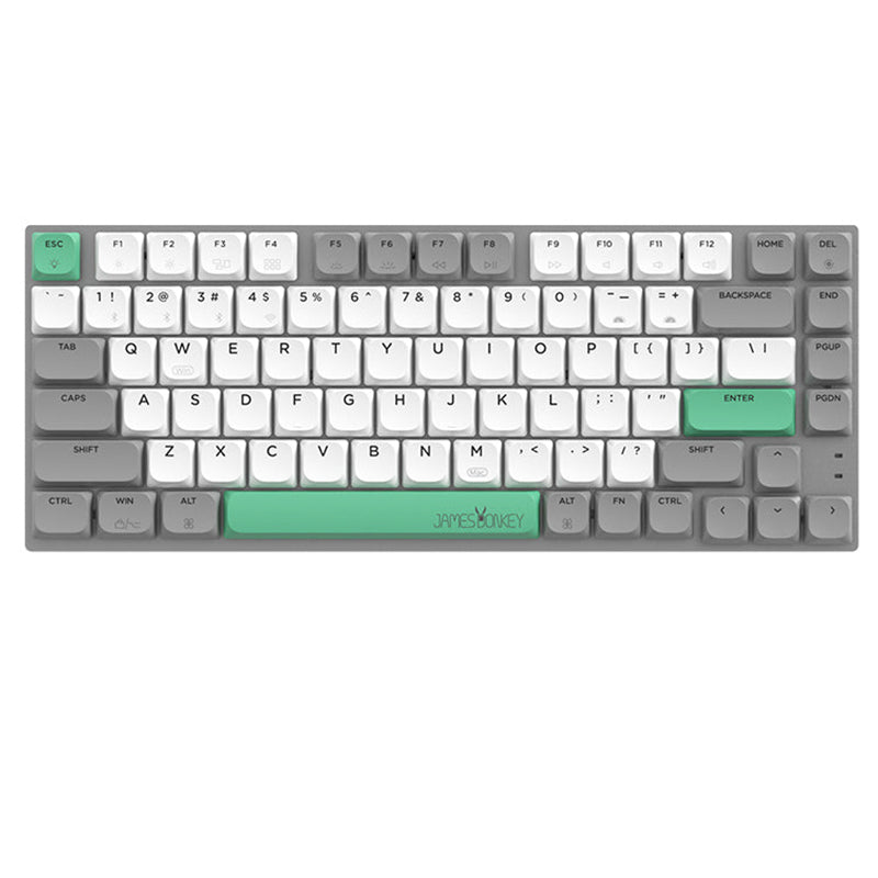 JamesDonkey S1 Ultra-Slim Wireless Mechanical Keyboard - 60% Compact Design, RGB Backlit, Bluetooth 5.1 for PC/Mac - Perfect for Gaming, Office & Travel