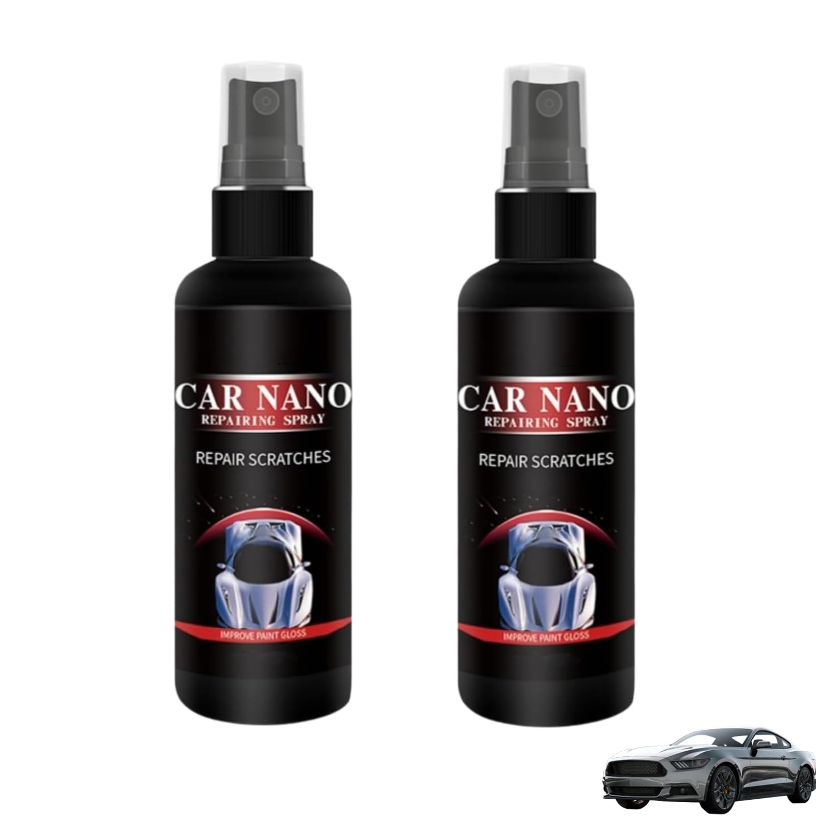 Nurafix Nano Car Scratch Remover Spray - 2pcs 50ml for Car Paint Repair