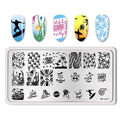 Nail Stamping Plates Kit - Floral & Geometric DIY Manicure Designs for Home & Salon