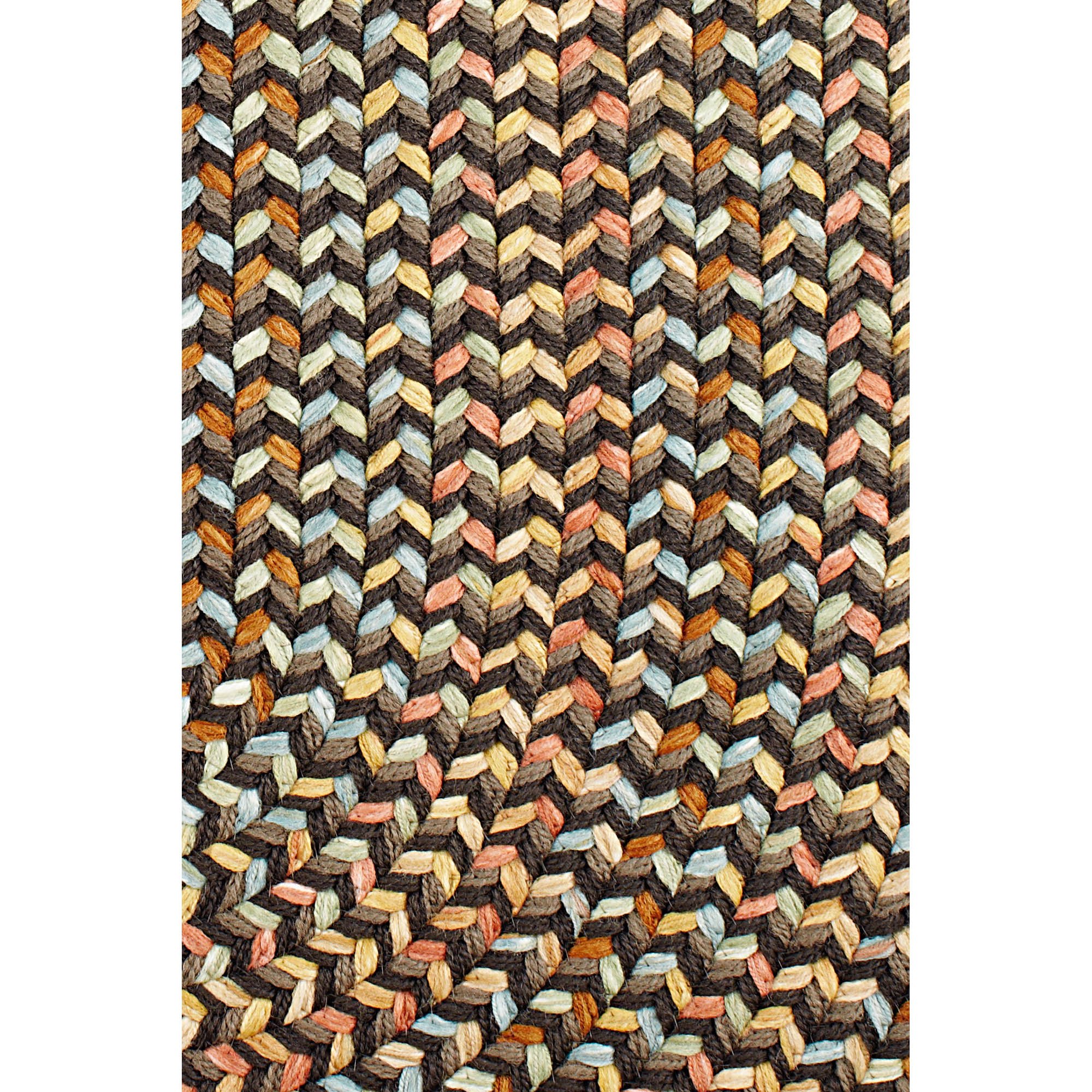 Super Soft Confetti Braided Traditional Area Rug - Brown Velvet 2' x 8' Runner for Hallway, Living Room & Bedroom Decor
