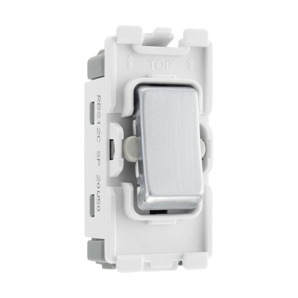BG Brushed Steel 20A 2-Way Single Pole Center Off Toggle Switch RBS12C - Perfect for Marine, RV, and Industrial Electrical Panels