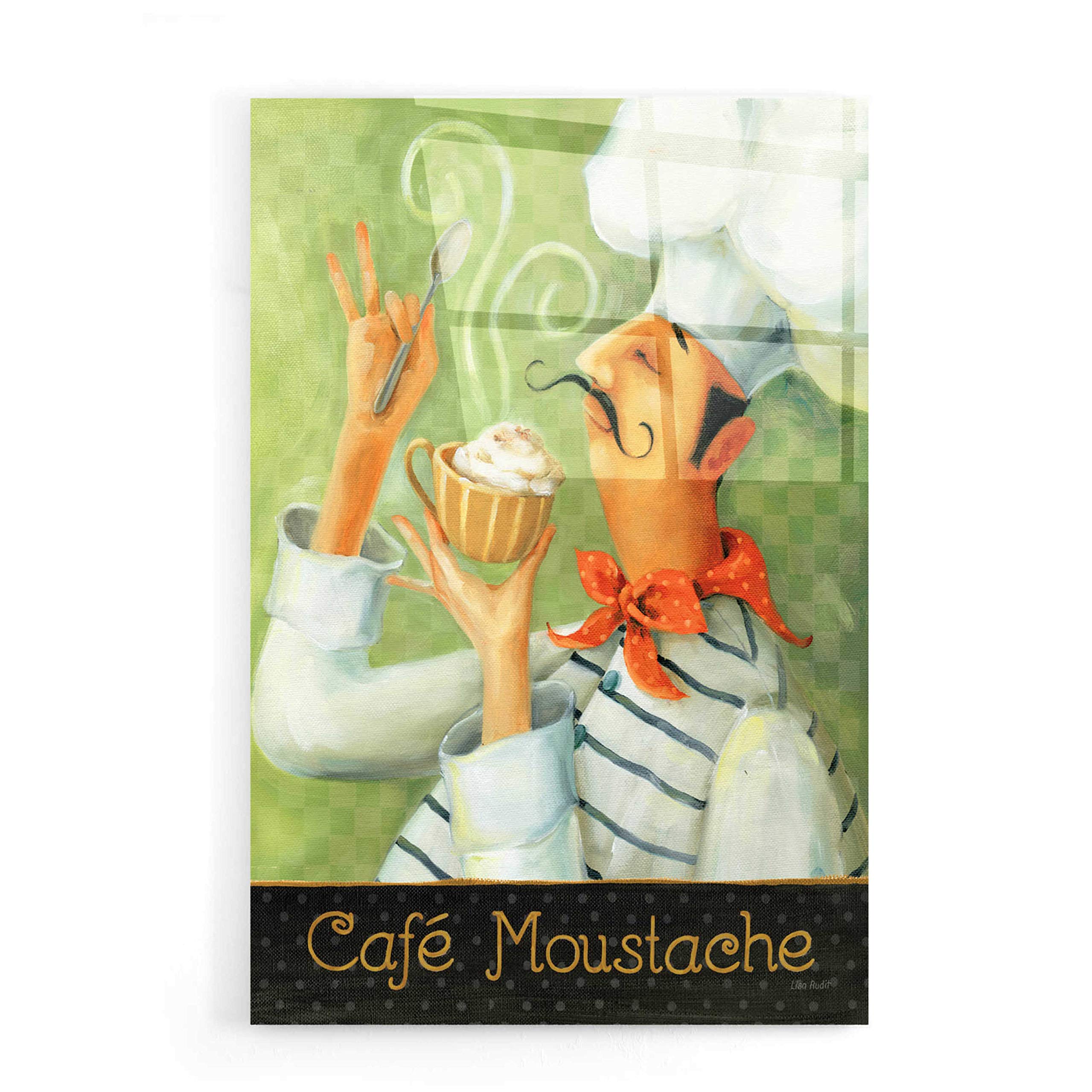 Epic Art 'Cafe Moustache II' by Lisa Audit - 16x24 Inch Acrylic Glass Wall Decor - Modern Home & Office Artwork for Living Room, Bedroom, Dining Area