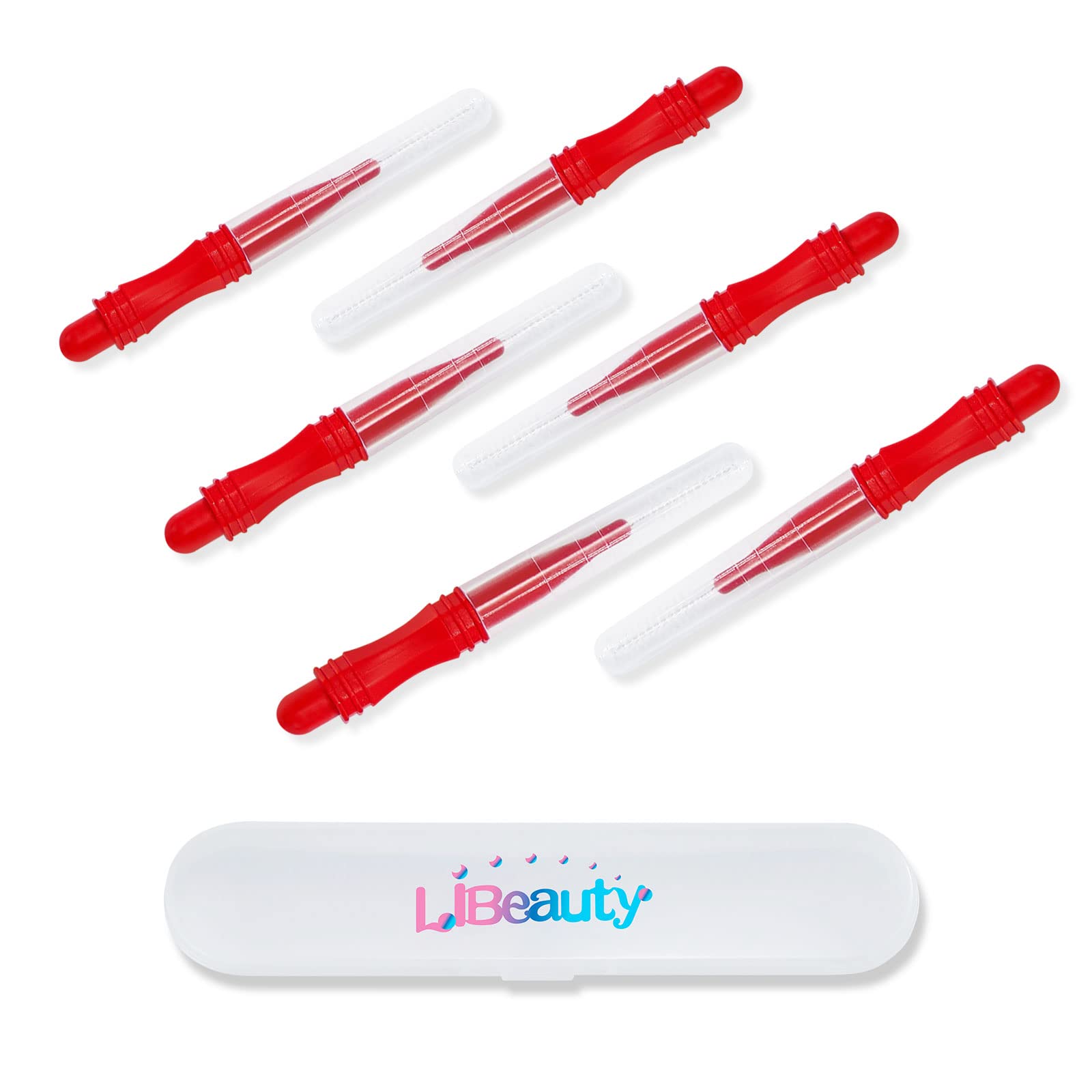 Libeauty Micro Eyelash Brush Set - 6Pcs Professional Mascara Wands & Makeup Applicators Kit for Lash Dyeing, Eyelash Lift Extensions, Brow Lamination - Perfect for Salon, Home Use & Professional Makeup Artists