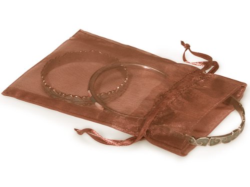25 Pack 4x6 Inch Copper Organza Bags with Satin Drawstrings - 10 Bags Per Pack for Wedding Favors, Jewelry Packaging, Party Gifts and Gift Wrapping (WRAPS-B00141)