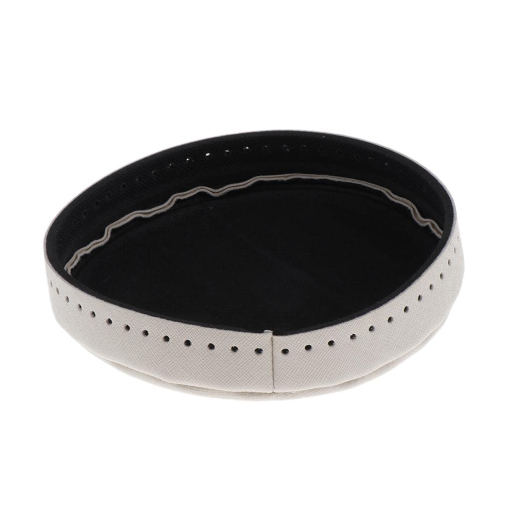 Premium DIY PU Leather Knitting Crochet Bag Base Insert - Round Beige Bottom Shaper Mat with Holes for Handmade Purses & Shoulder Bags | Perfect for Crafting, Gift Making & DIY Fashion Accessories
