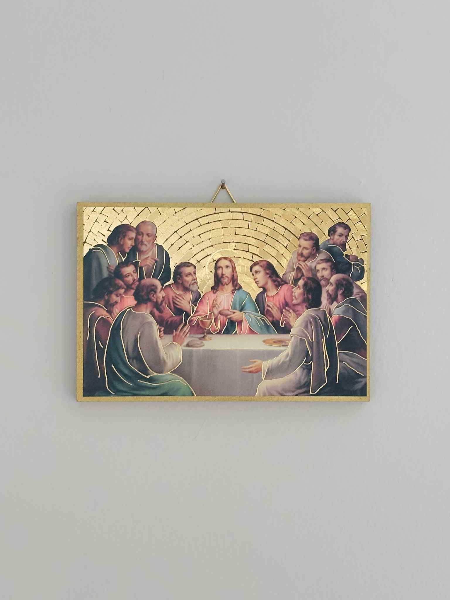 Small Last Supper Wall Plaque - Religious Home Decor for Kitchen, Living Room & Gifts - Perfect for Christian Housewarming & Easter Decorations