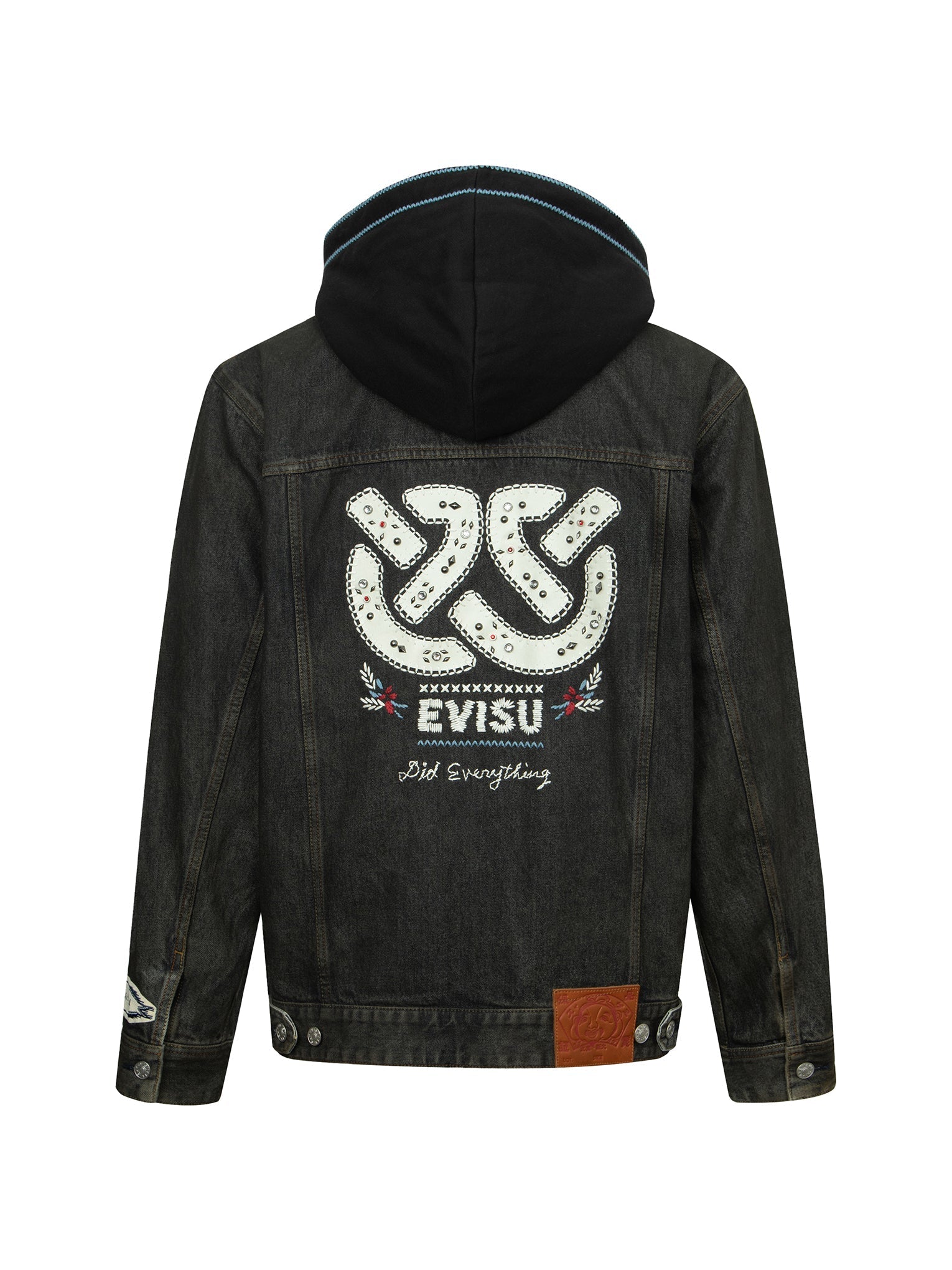 Ethnic Inspired Wheel of Wisdom Print & Embroidery Relaxed Fit Denim Jacket for Women - Boho Chic Outerwear for Casual Wear, Music Festivals, and Street Style Fashion