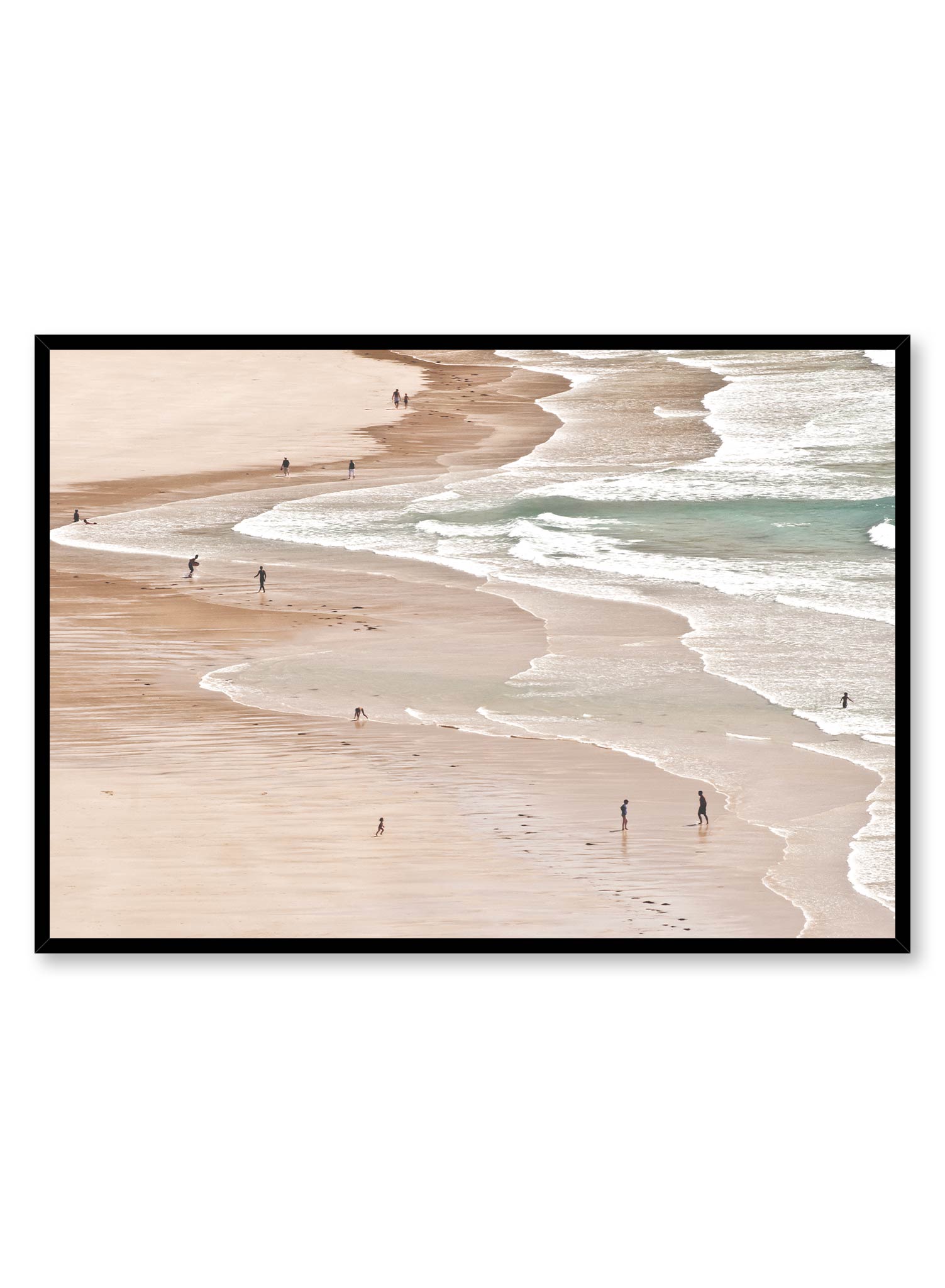 Ebb Tide Ocean Wave Art Print Poster - Coastal Beach Decor for Living Room, Bedroom & Office Wall