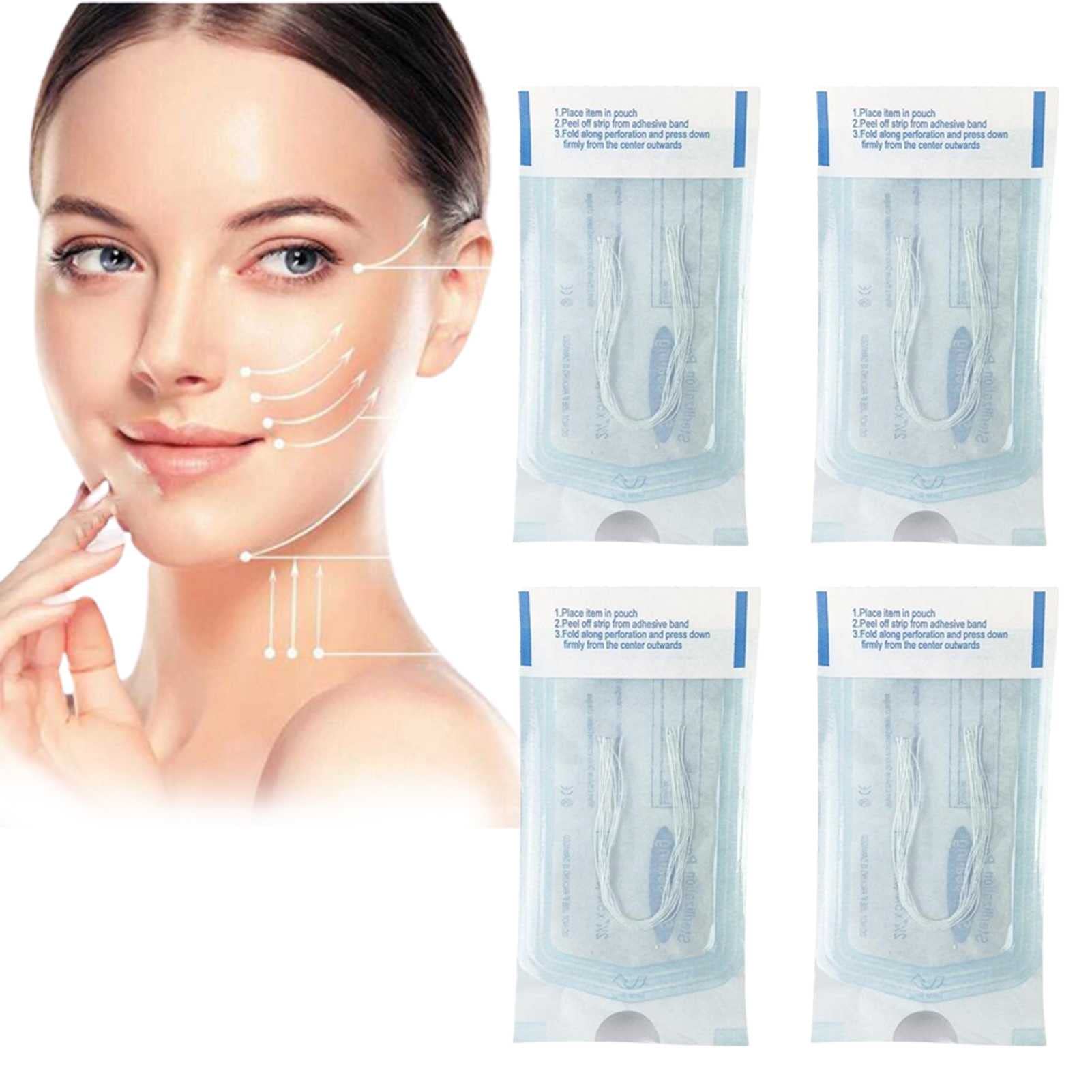 Eastbon Absorbable Collagen Threads for Face Lift - Anti-Aging Wrinkle Firming & Skin Tightening Treatment | Soluble Protein Thread Lifting to Reduce Fine Lines & Wrinkles | Instant Facial Rejuvenation for Youthful Glow | Perfect for At-Home Skincare & Professional Treatments