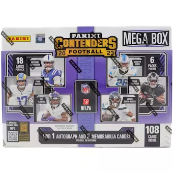2023 Panini Contenders Football Megabox - Premium NFL Trading Cards Collection for Collectors & Fans | Perfect for Gifts, Investments & Fantasy Football