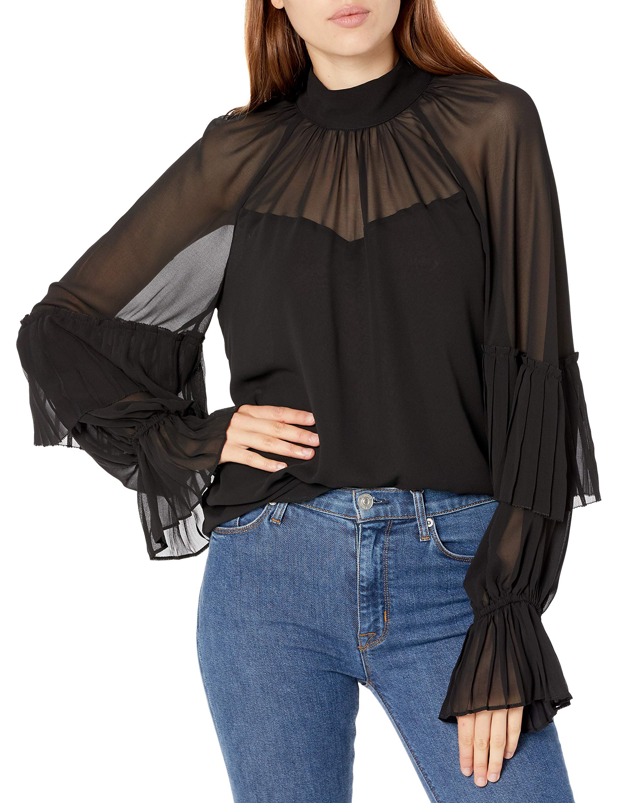 Ramy Brook Women's Daelyn Long Sleeve Blouse - Elegant Button Down Shirt for Work & Casual Wear | Office Outfits, Date Night & Business Attire