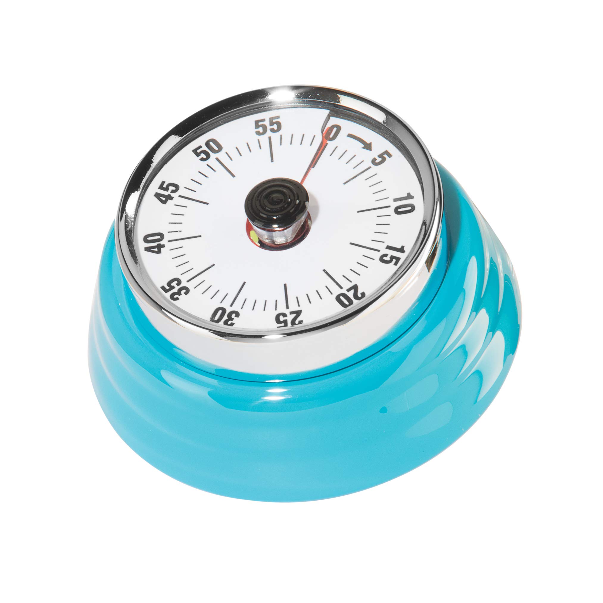 OGGI 7520.6 Magnetic Retro 60 Minute Kitchen Timer - Classic Blue Countdown Timer for Cooking, Baking, Studying & Classroom Activities
