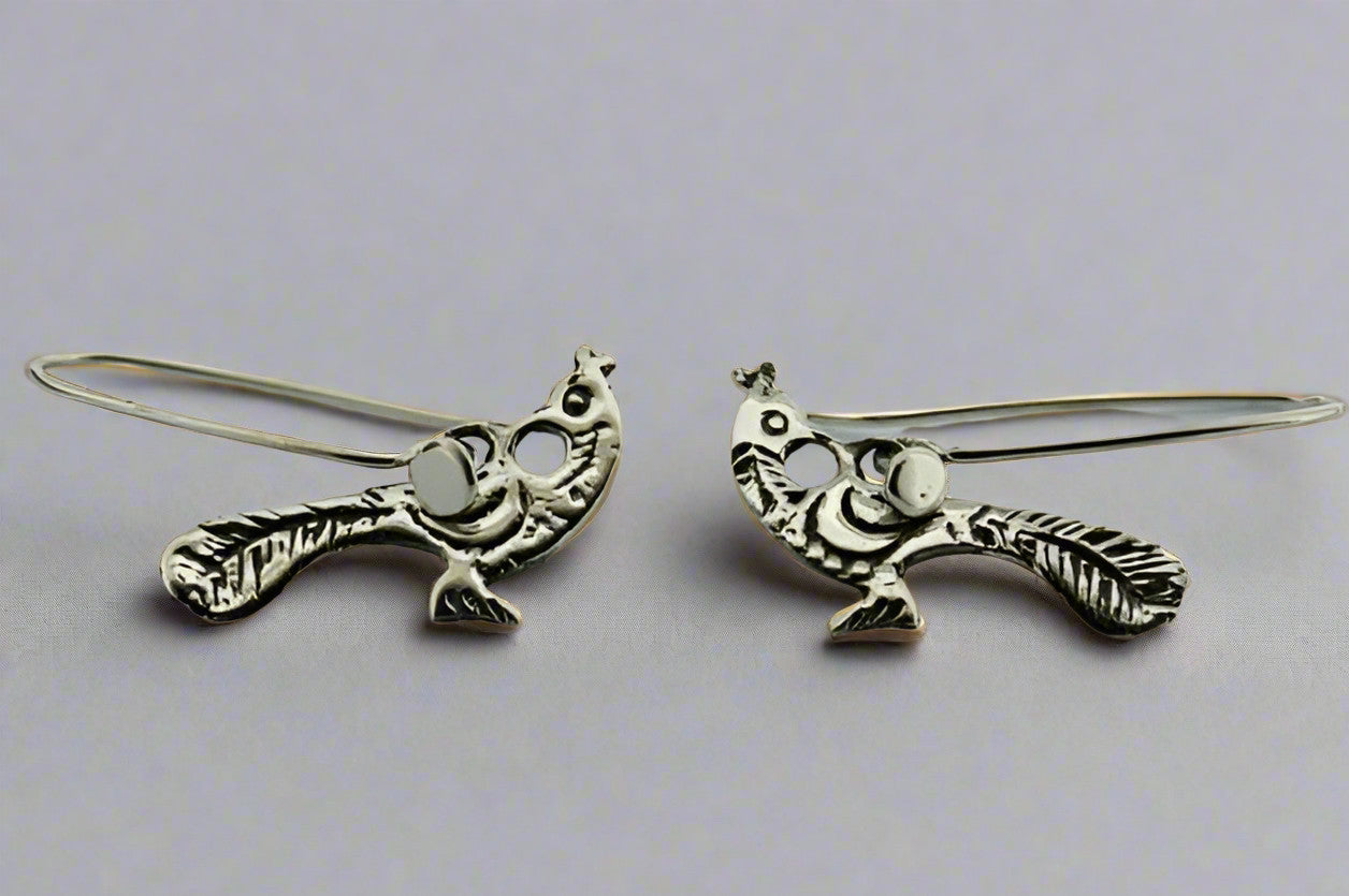 Sterling Silver Pheasant Earrings for Women - Elegant & Lightweight Jewelry for Parties, Weddings & Everyday Wear