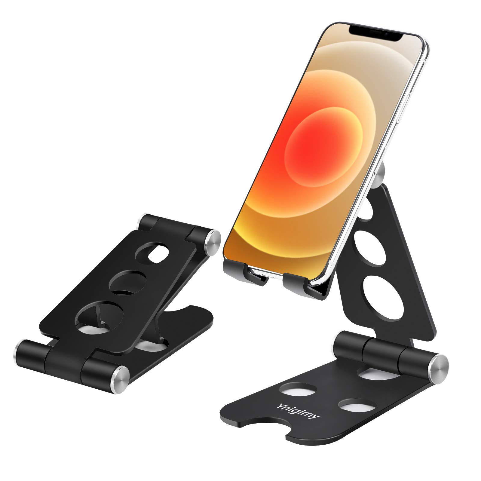 Adjustable Aluminum Phone Stand for iPhone, iPad & Android - Desktop Dock Holder for 4-12.9