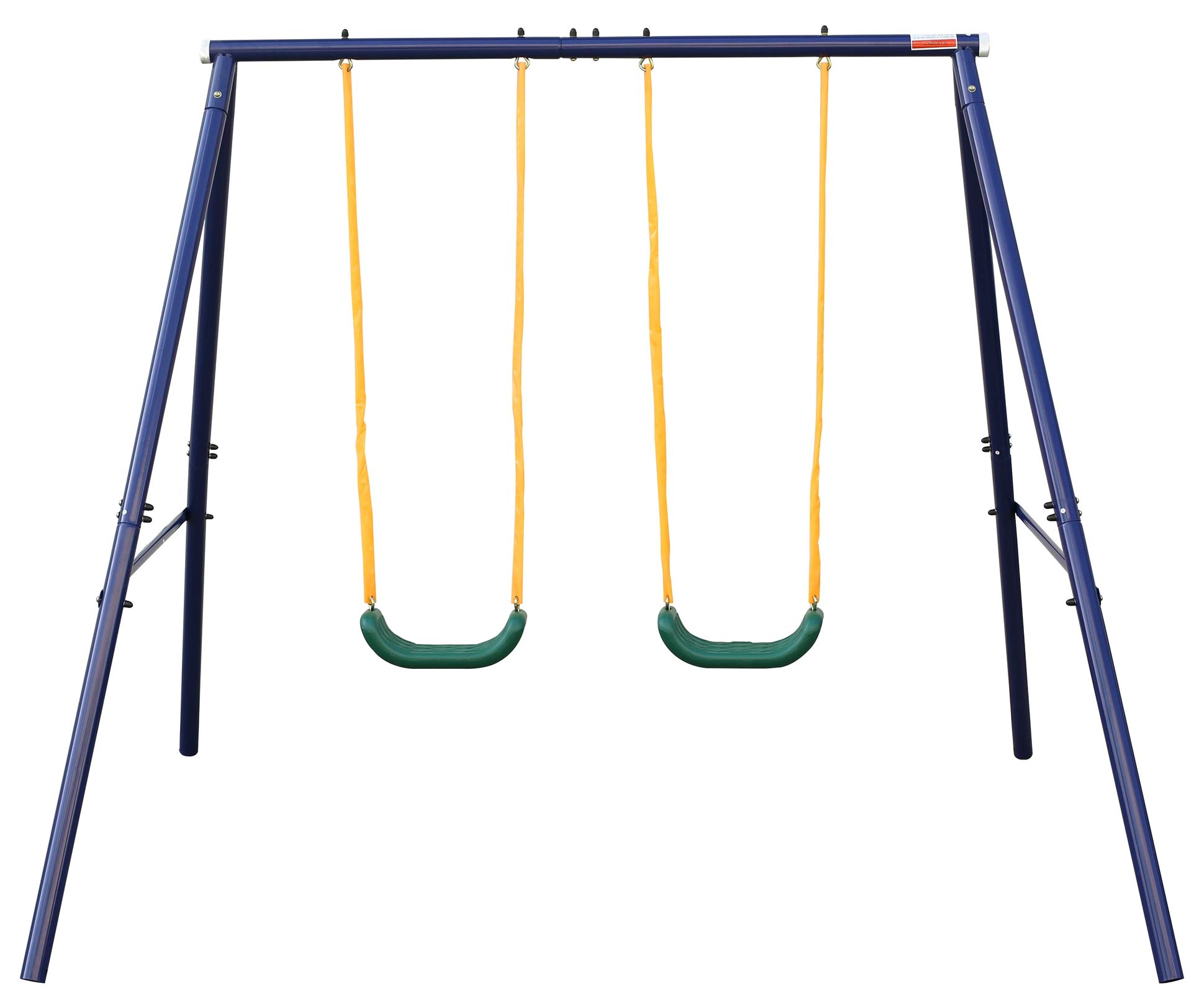 Outdoor A-Frame Metal Swing Set for Kids & Toddlers - Heavy Duty Backyard Playground with 2 Seats - Perfect for Gardens, Parks & Play Areas