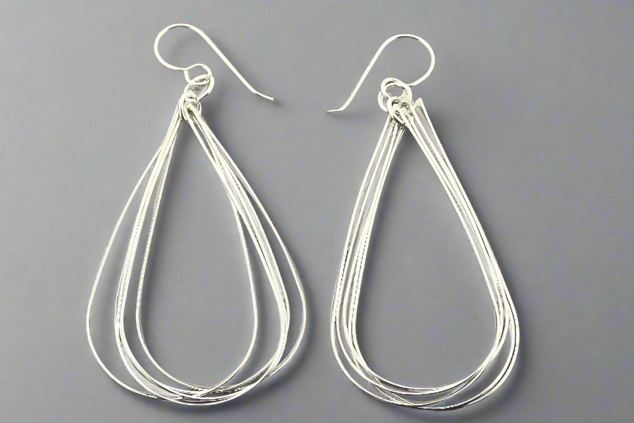 5 Sterling Silver Teardrop Earrings for Women - Elegant Dangle Drop Earrings for Party, Wedding & Everyday Wear