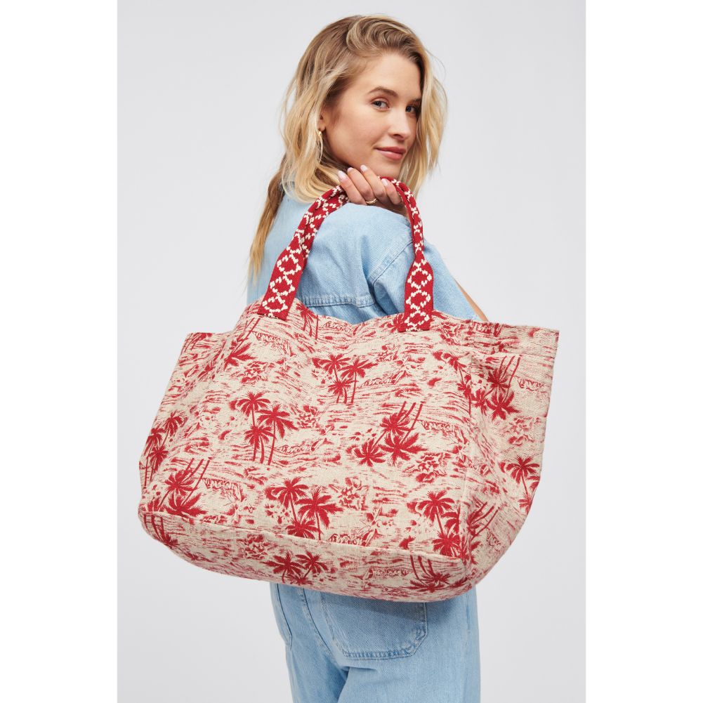 Stylish Marbella Print Tote Bag - Fashionable Canvas Shopping Tote for Women - Perfect for Beach, Grocery Shopping & Everyday Use