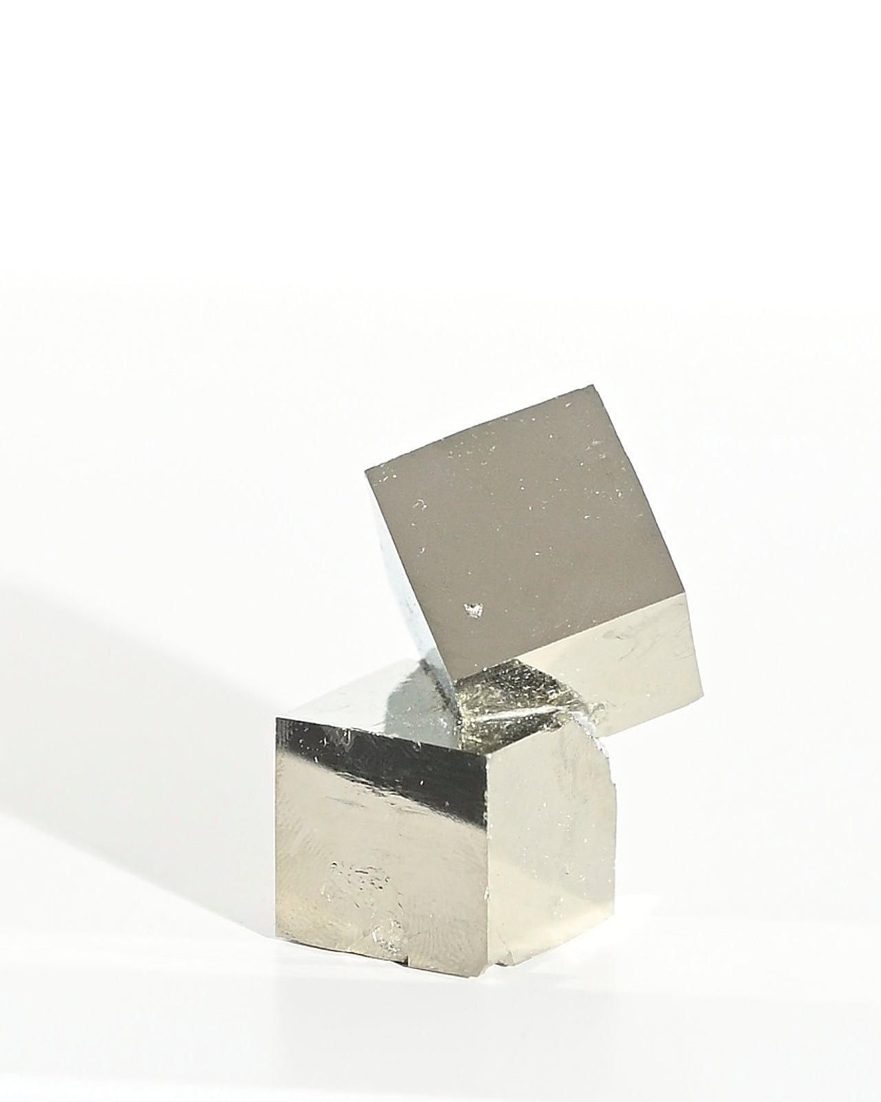 Pyrite Interlocking Cube Puzzle - Natural Mineral Crystal Building Blocks for Stress Relief & Creativity | Perfect for Home Decor, Office Desk, and Educational STEM Toys