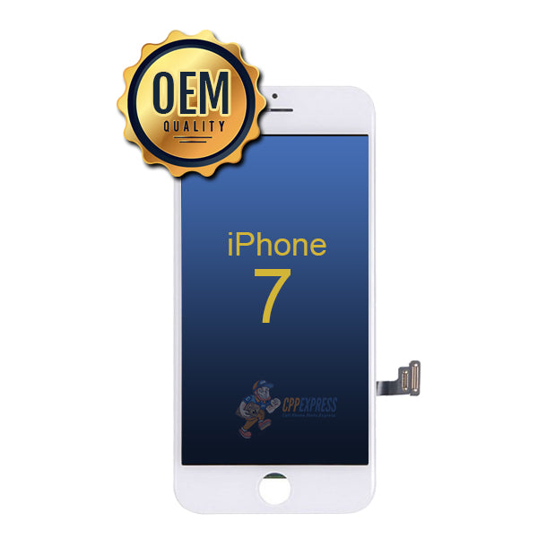 Original iPhone 7 OEM LCD Touch Screen Digitizer & Assembly Replacement - White | Compatible with iPhone 7 (A1660, A1778, A1779) | DIY Repair Kit for Cracked/Damaged Screens | Home & Professional Use