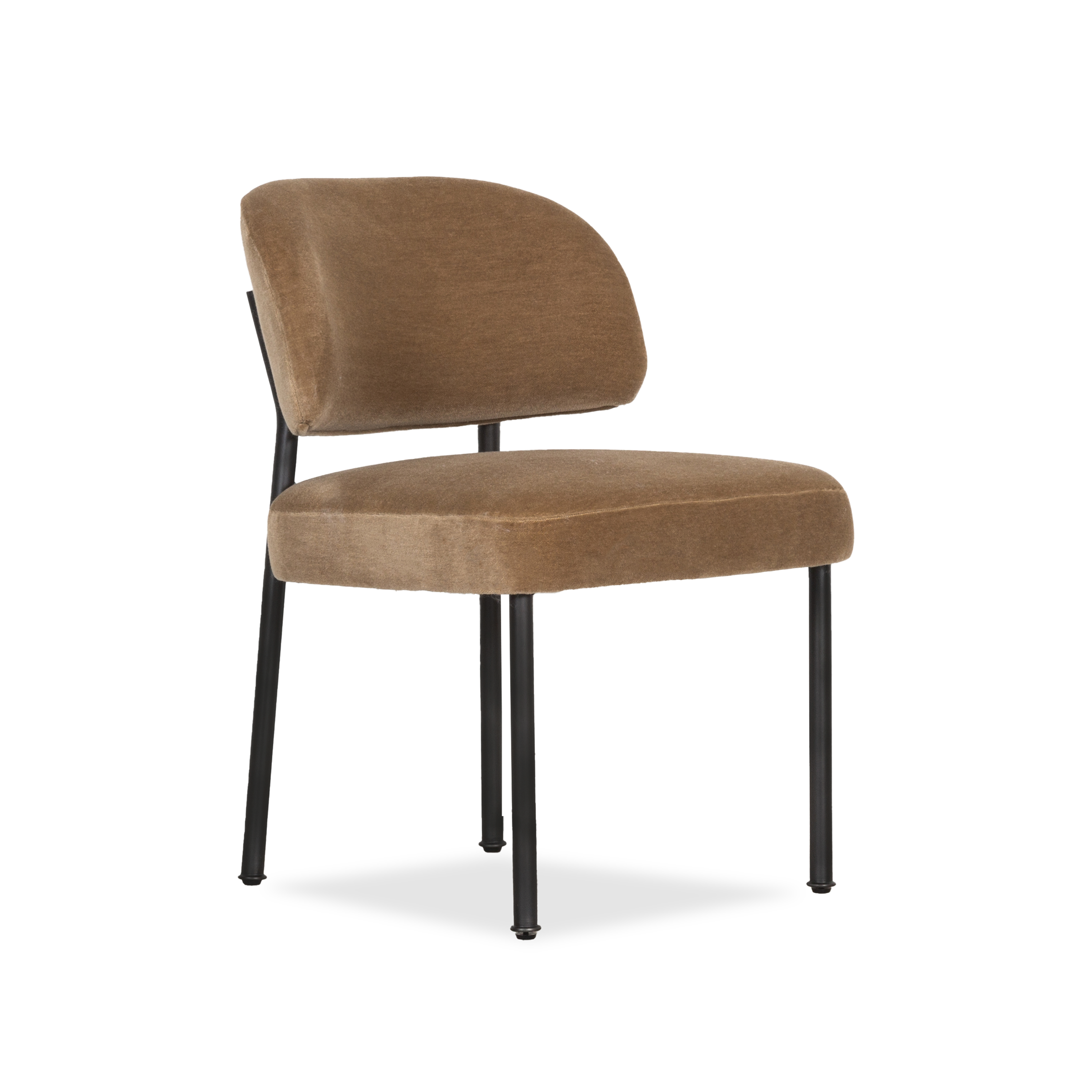Anvil Dining Chair - Modern Metal and Wood Kitchen Chair, Sturdy and Comfortable for Dining Room, Restaurant, or Cafe Use