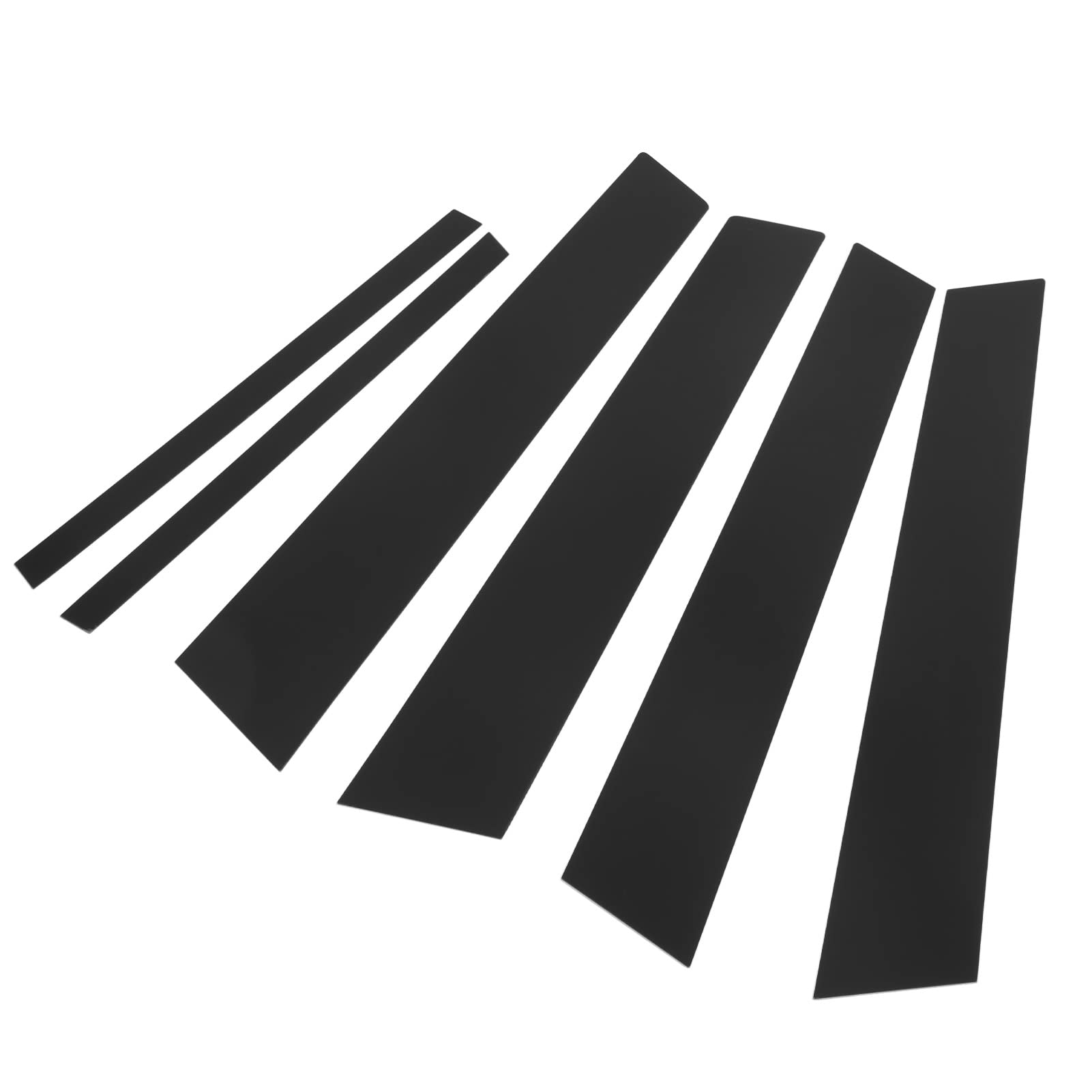 Glossy Black Car Door Window Pillar Trims - 6PCS Adhesive Mirror Effect Cover for Window Post | Enhance Vehicle Aesthetics & Protection | Perfect for Sedans, SUVs, and Trucks