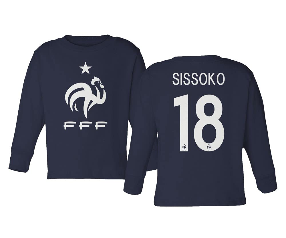 2020 France #18 SISSOKO Soccer Jersey - Long Sleeve Toddler T-Shirt | Spark Apparel | Kids Football Shirt for Game Day & Fan Support