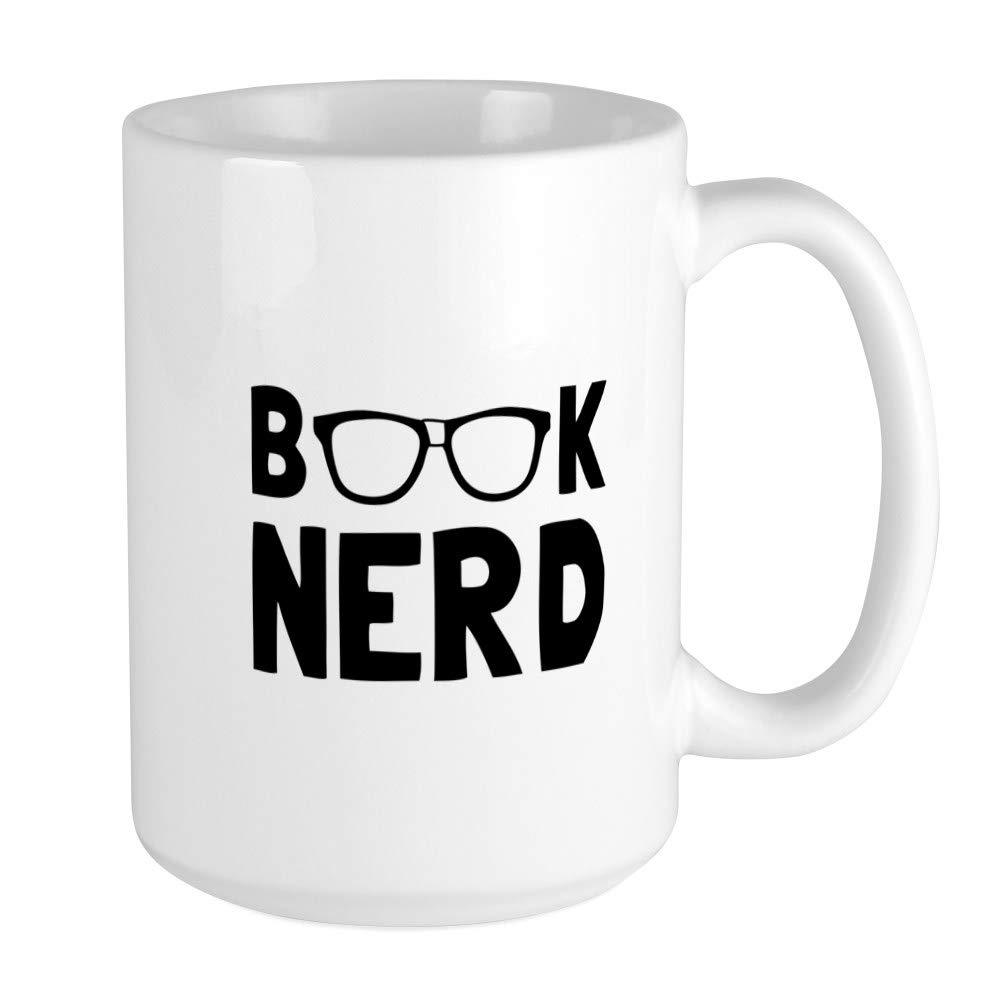 Book Nerd Ceramic Coffee Mug 15oz - Perfect for Tea & Coffee Lovers - Great Gift for Readers, Book Club Members & Office Use