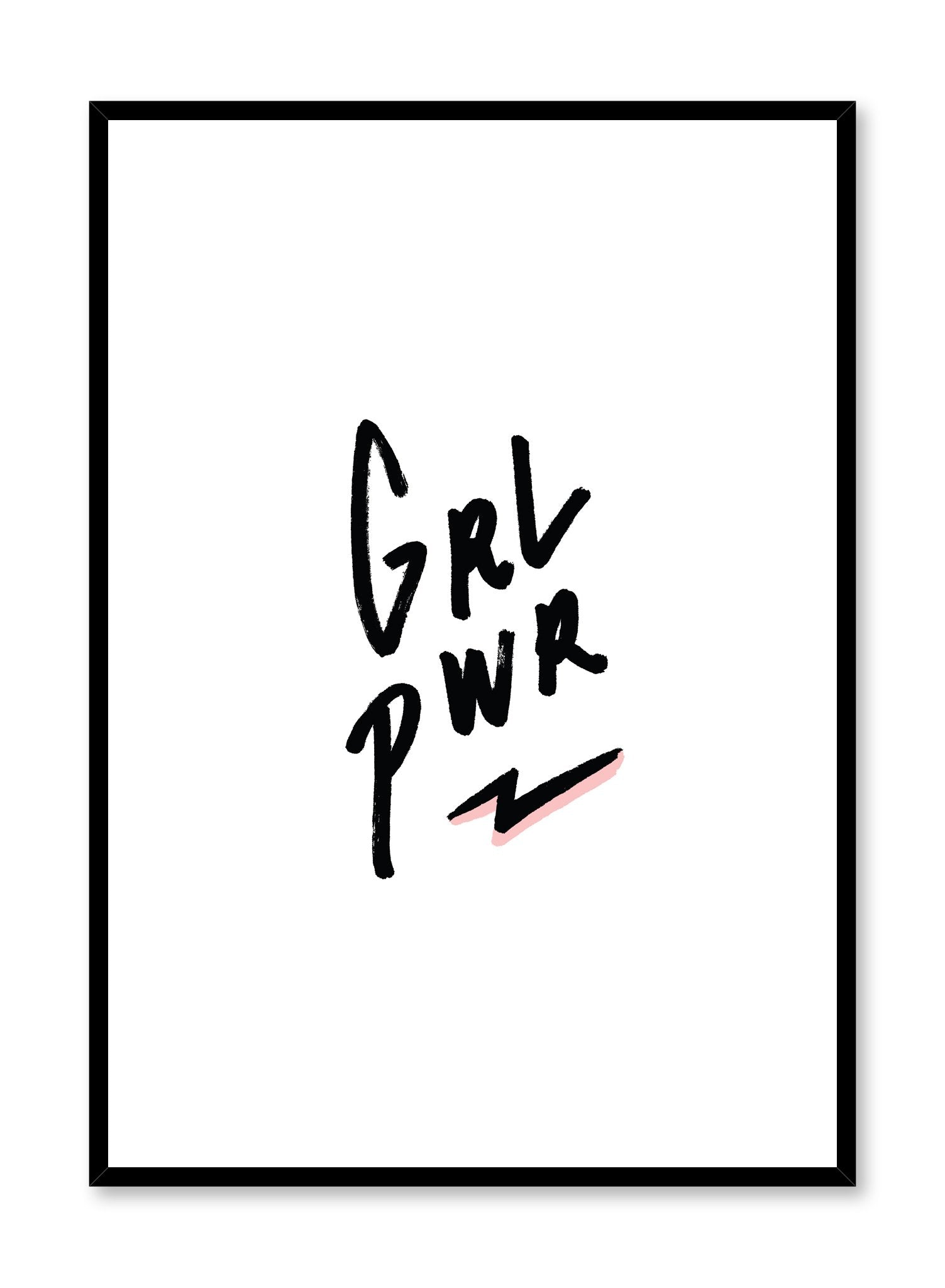 Girl Power Motivational Poster - Inspirational Wall Art for Girls Room, Office & Classroom Decor - Empowering Female Quotes for Women & Teens