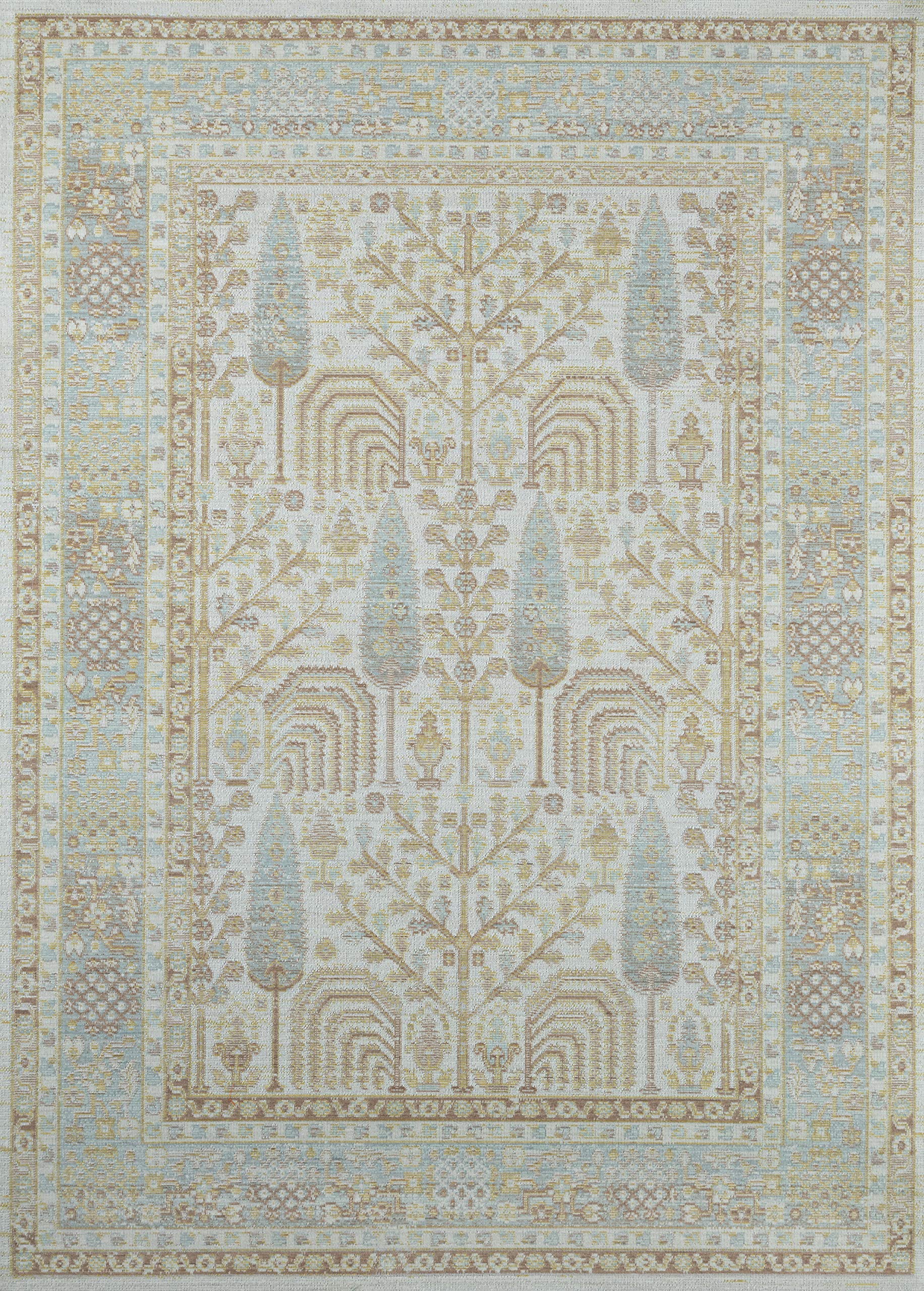 Nolita Rugs Courtney Polyester Ivory Area Rug 4' X 6' - Soft & Durable Living Room Rug for Bedroom, Office, and Home Decor