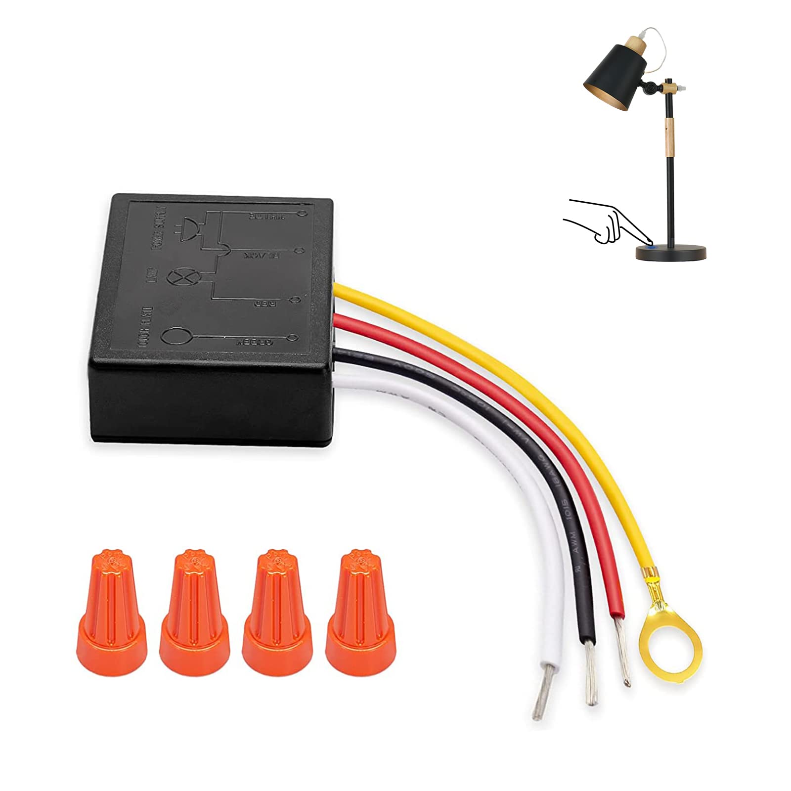 Touch Lamp Sensor Dimmer Switch Replacement Kit - Repair Control Module for Table Lamps, Floor Lamps & Pendant Lights | Easy DIY Installation for Home & Office Lighting