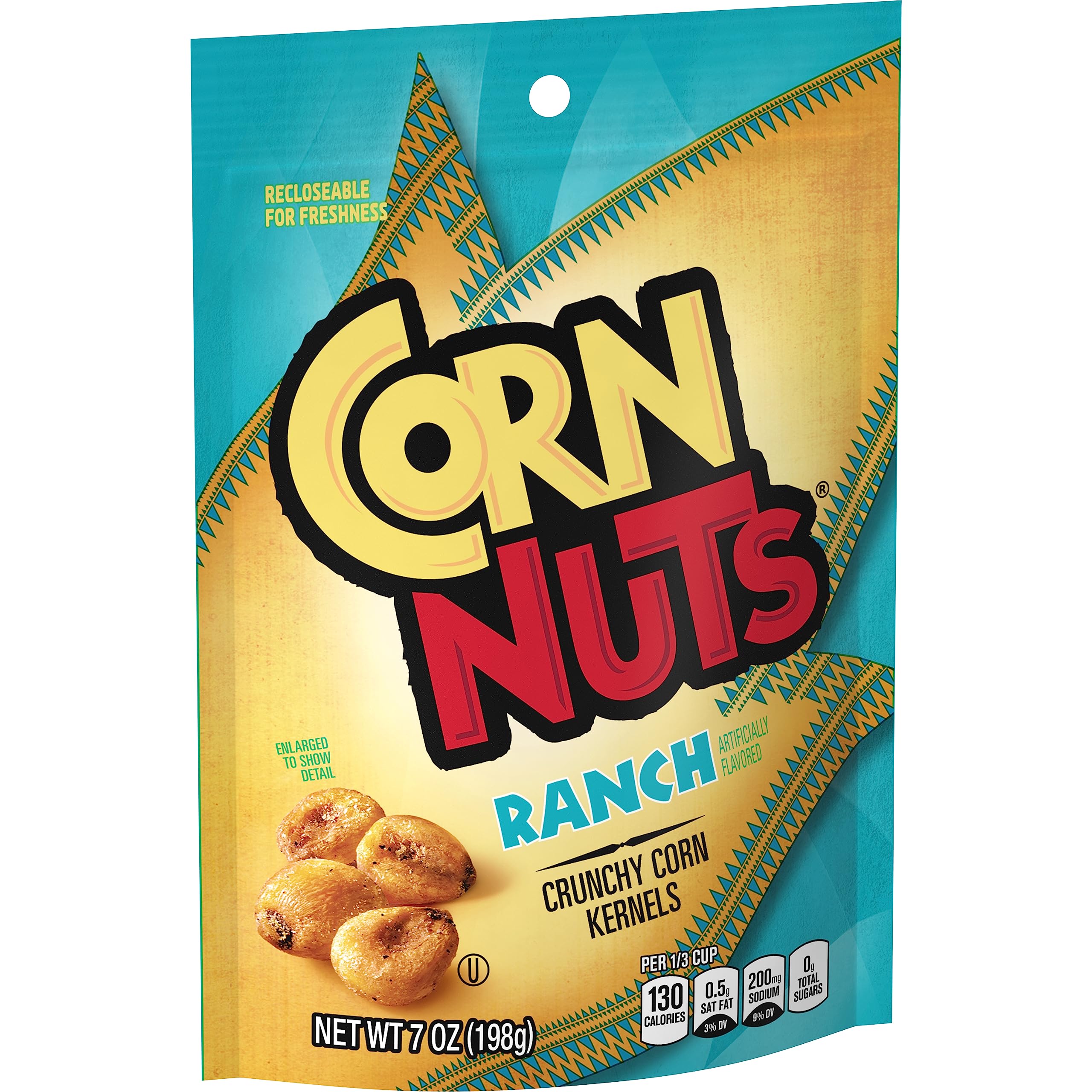 Crunchy Ranch Flavored Corn Nuts Snacks - 7oz Pack of 12 | Gluten-Free Corn Kernel Snacks for Adults | Perfect for Road Trips, Office Snacking & Party Favors