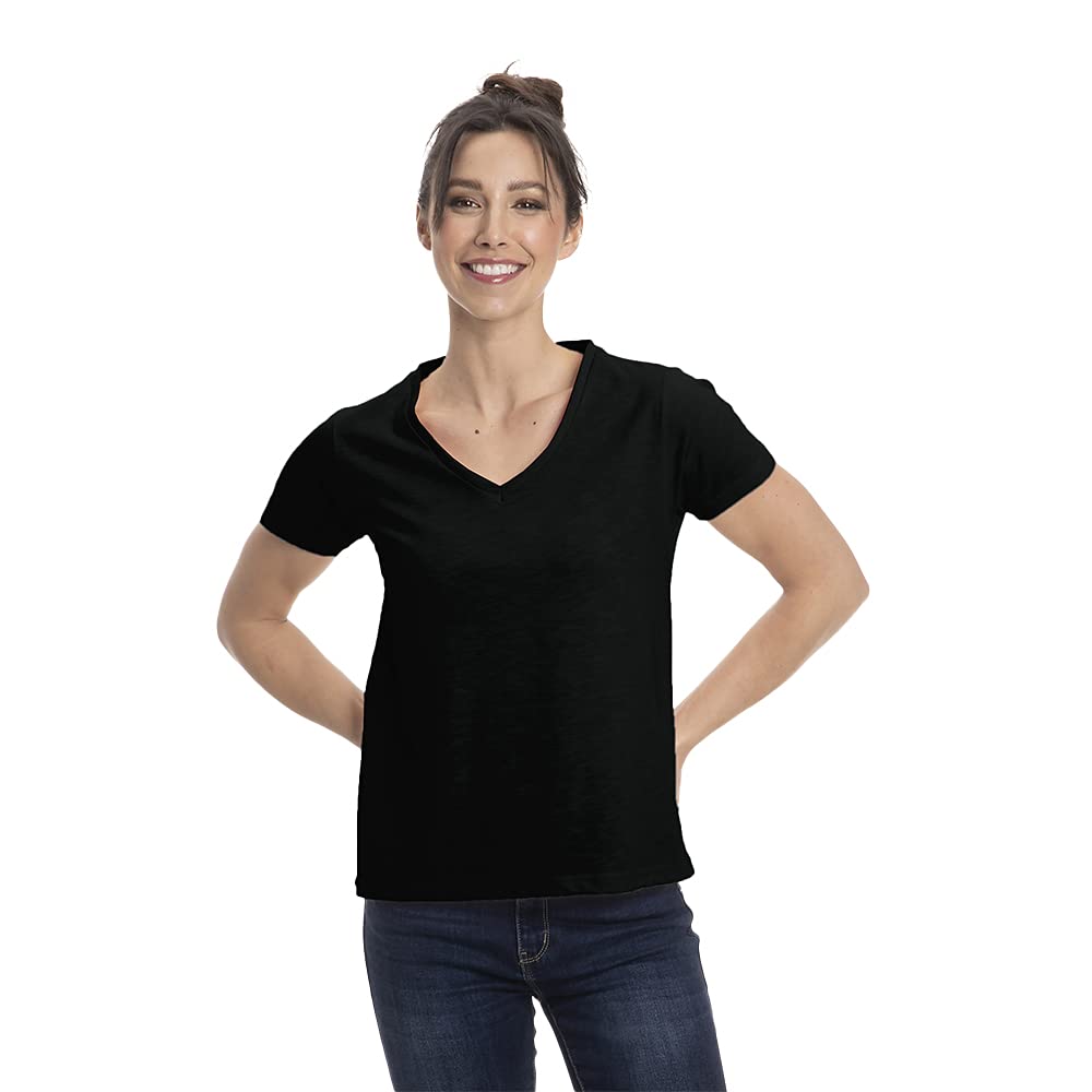Sierra Socks Women's V-Neck T-Shirts - Soft Cotton Casual Tees for Everyday Wear | Perfect for Work, Gym & Lounge