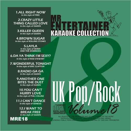 MRE18 UK Pop/Rock Music Album – Best British Rock & Pop Hits Collection for Parties, Workouts & Road Trips