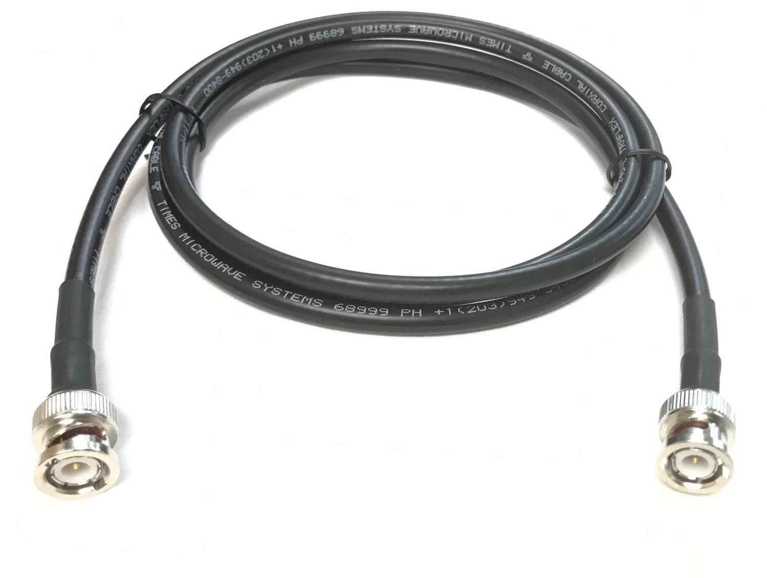 100ft BNC Male to BNC Male Coaxial Cable - Times Microwave LMR-240 Ultraflex Low Loss Antenna Cable for Ham Radio, CCTV, Security Systems & Wireless Networking