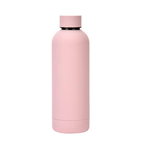 Meta Bottles - Eco-Friendly Stainless Steel Water Bottle 500ml (17oz) - BPA Free, Leak Proof, Insulated for Hot & Cold Drinks - Ideal for Gym, Hiking, Office & Travel - Multiple Colors (Pink)