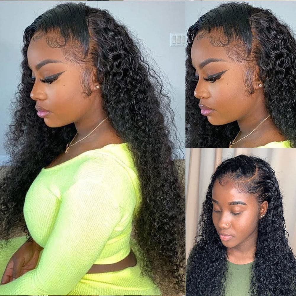 MMED 30-34 Inch 13x4 Lace Front Human Hair Wig - Loose Deep Water Wave Curly Wig for Women (150% Density, 24 Inches) | Perfect for Daily Wear, Parties & Special Occasions