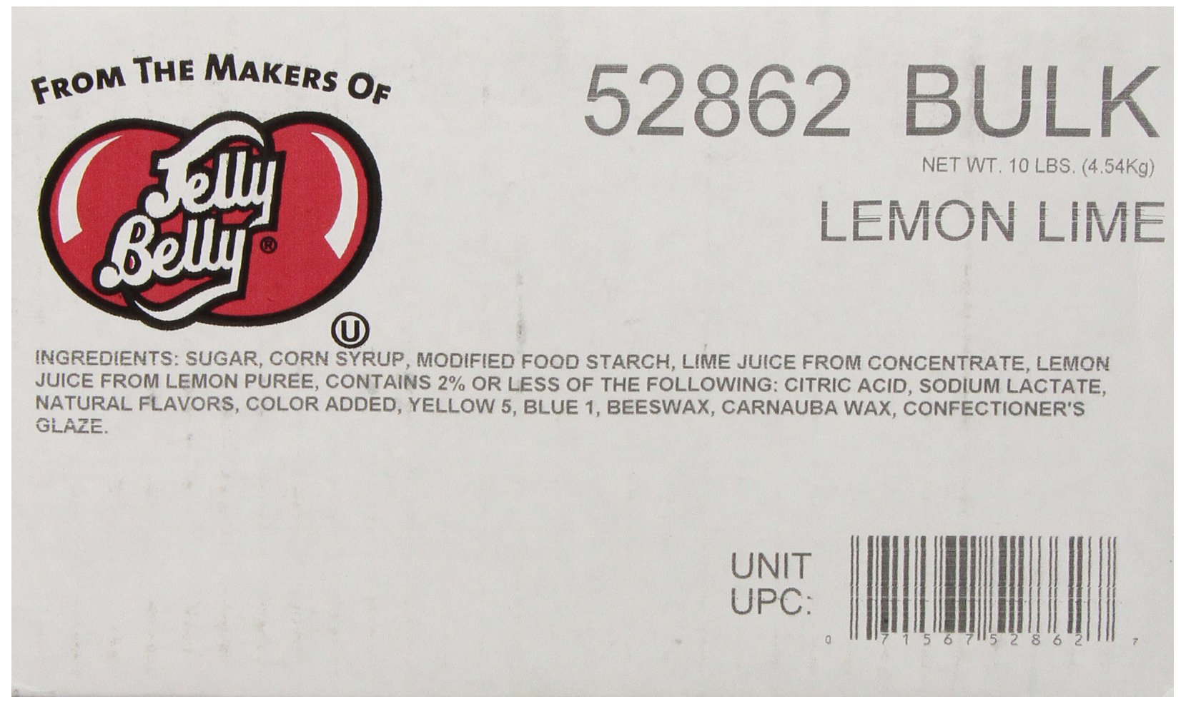 Jelly Belly Lemon Lime Jelly Beans - 10-Pound Bulk Box | Gourmet Candy for Parties, Gifts & Movie Snacks