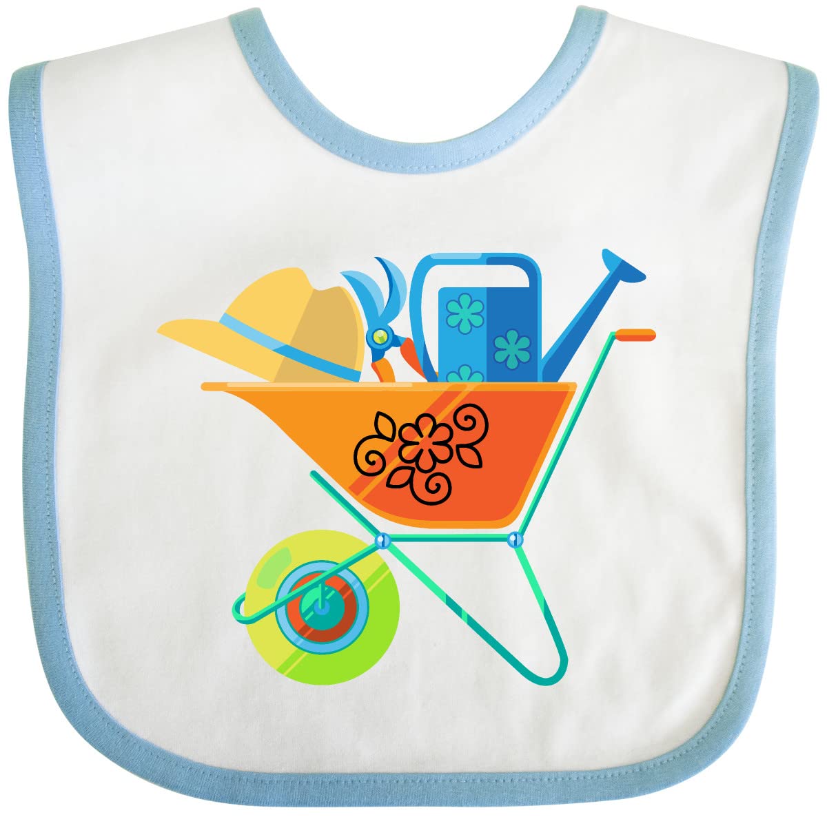 Inktastic Gardener Gardening Tools Baby Bib - Cute & Durable for Toddlers - Perfect for Mealtime & Outdoor Play
